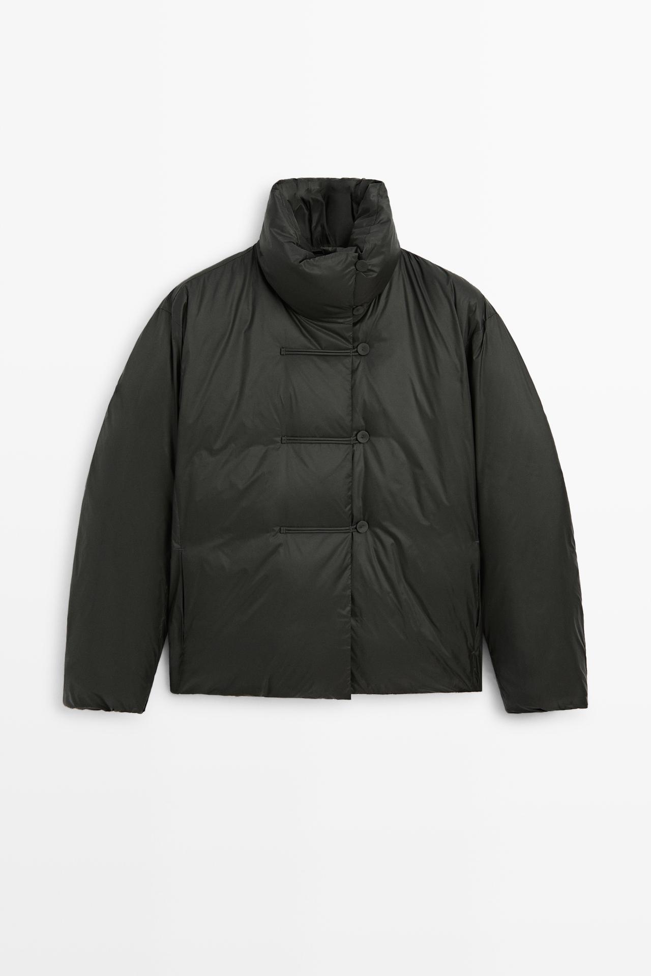 Down jacket with toggle detail — ANTHRACITE GREY
