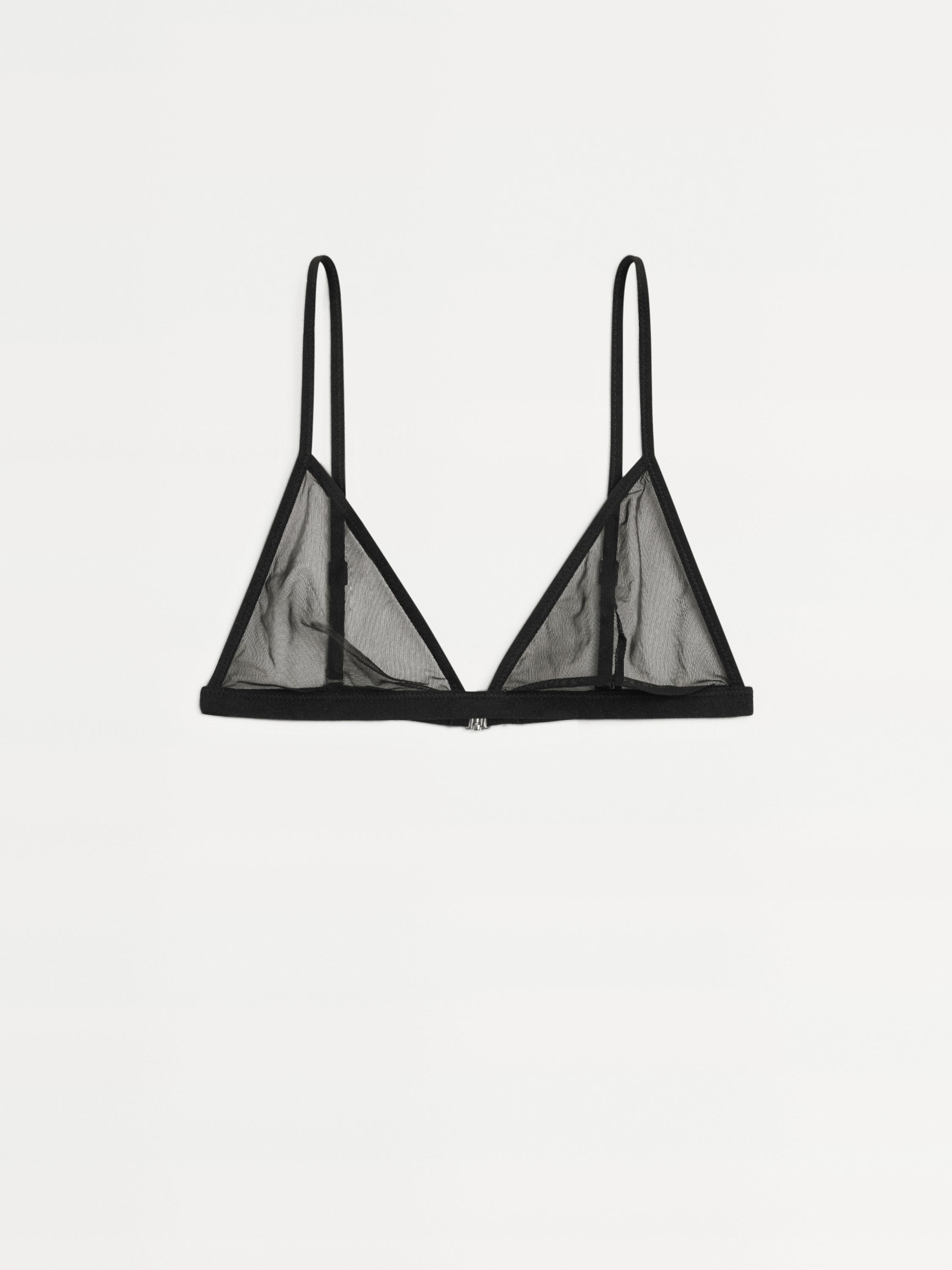 Halbtransparentes Triangel-Bralette aus Mesh