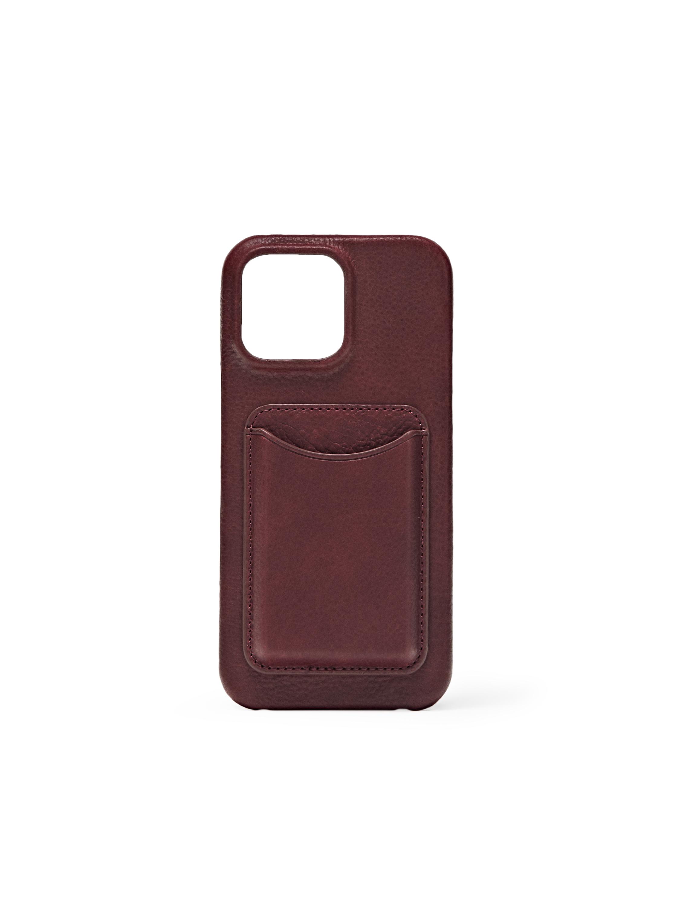 Nappa leather iPhone 16 Pro Max case — RED