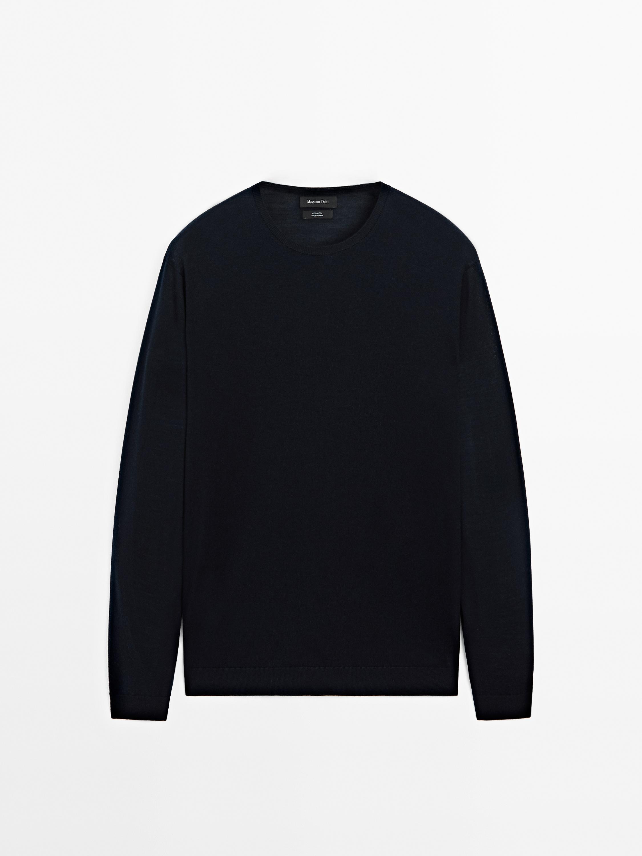 100% merino wool knit sweater