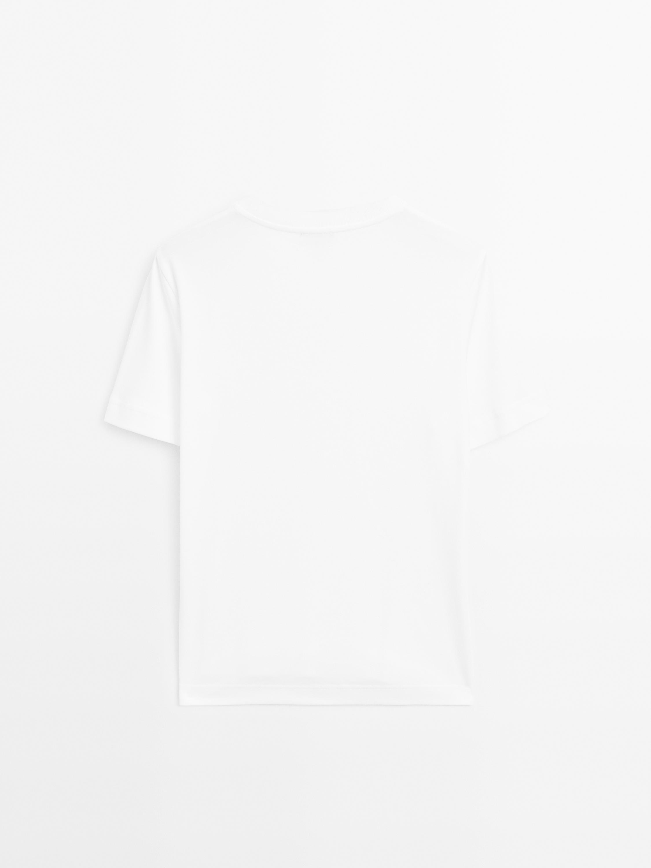 Short sleeve interlock T-shirt — Off white