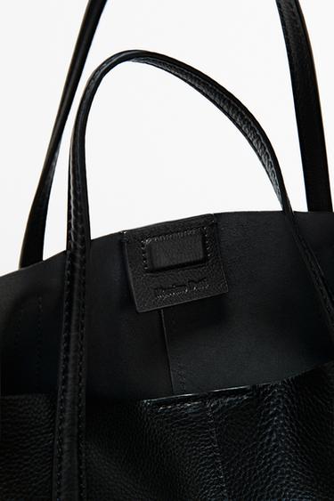 Medium nappa leather tote bag — BLACK 9