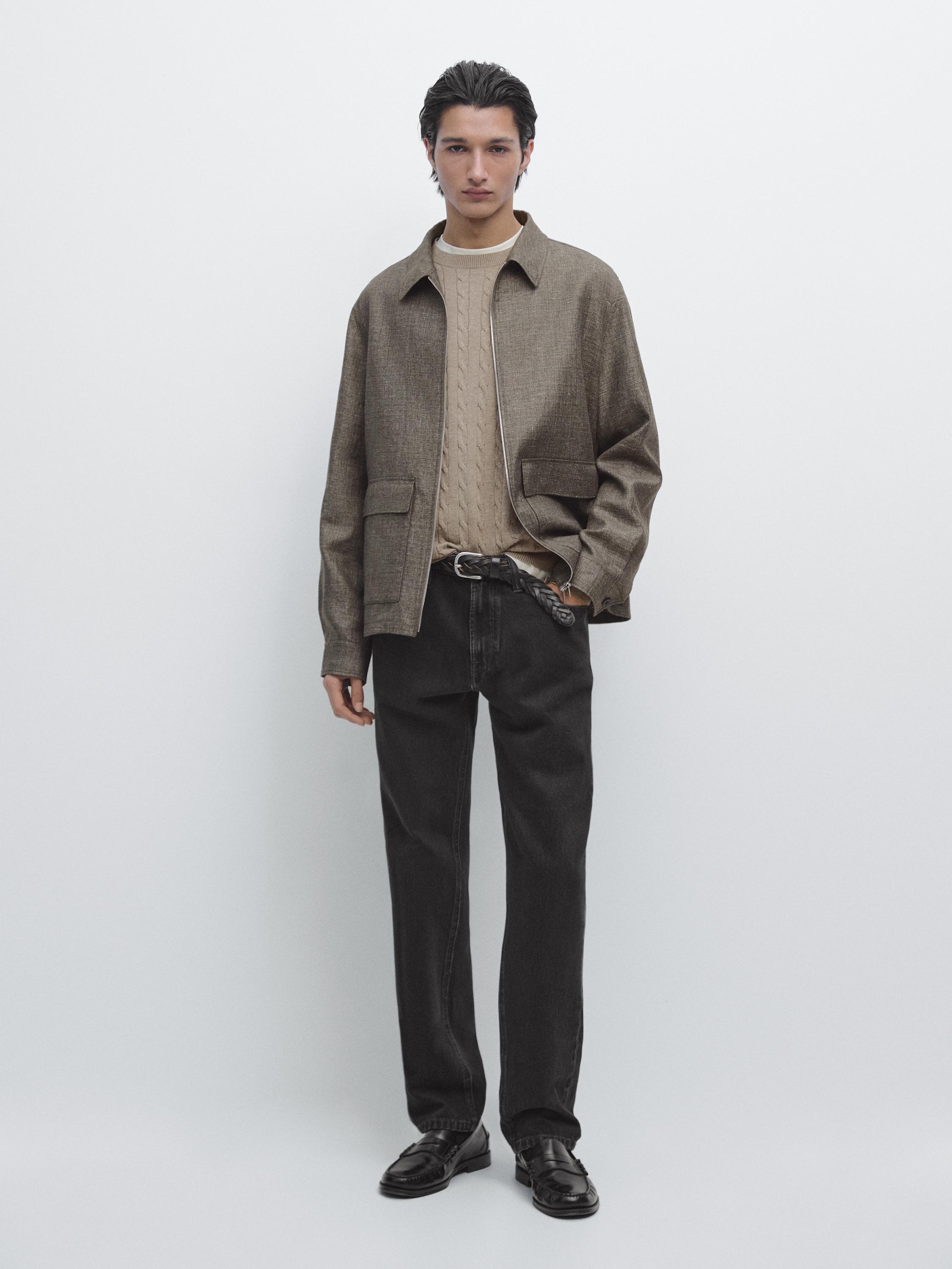 Short jacket with pocket details — GREEN
