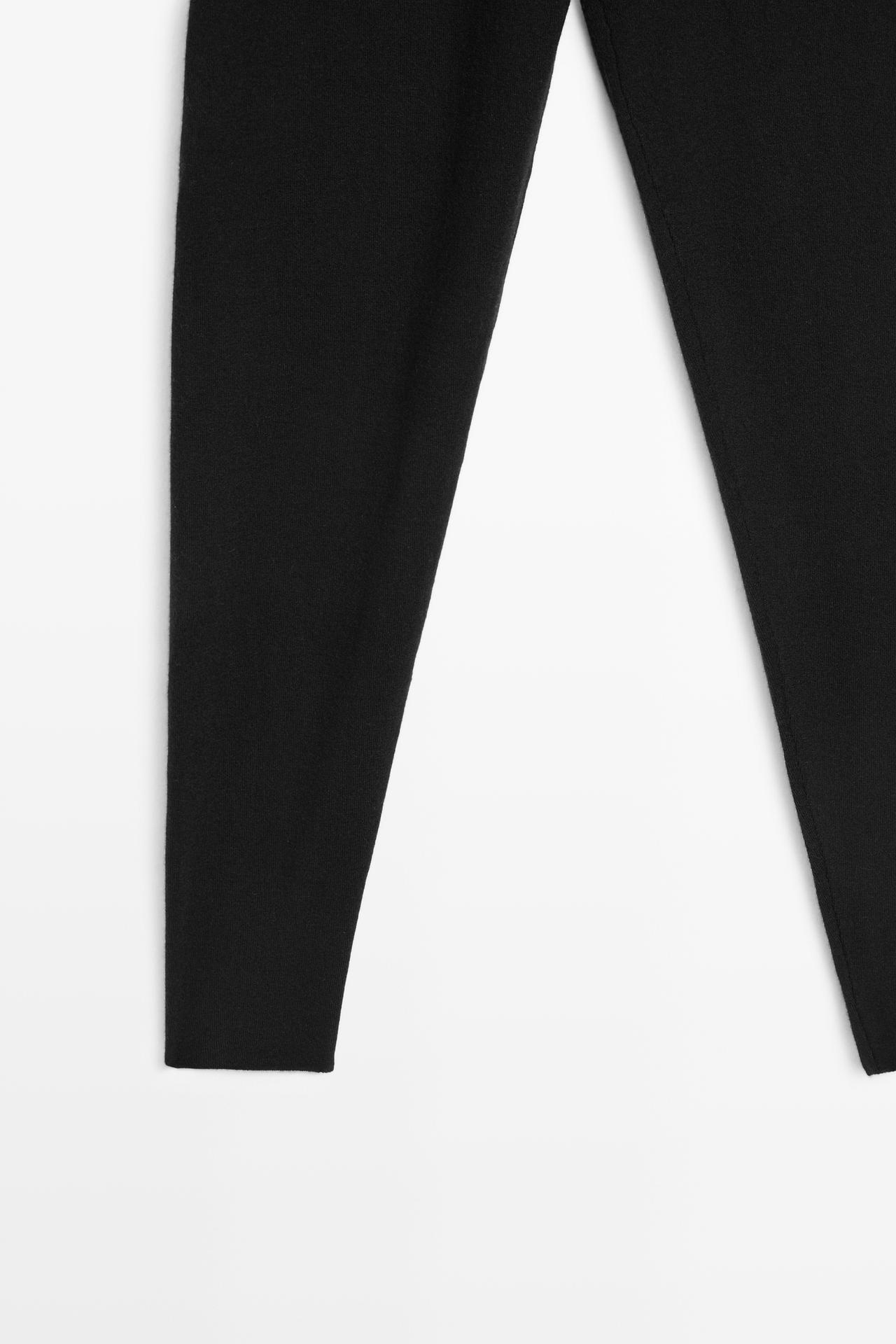 100% cashmere legging pants — BLACK
