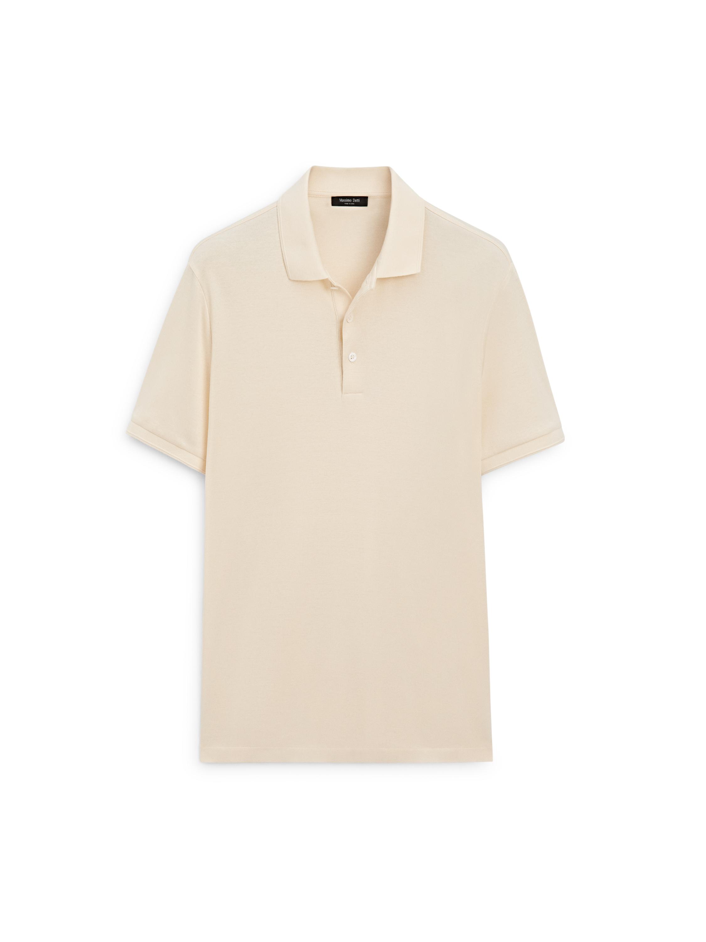 Short sleeve cotton polo shirt — Yellow