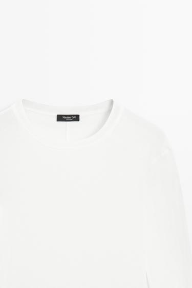 Long sleeve T-shirt with cuff detail — Off white 4