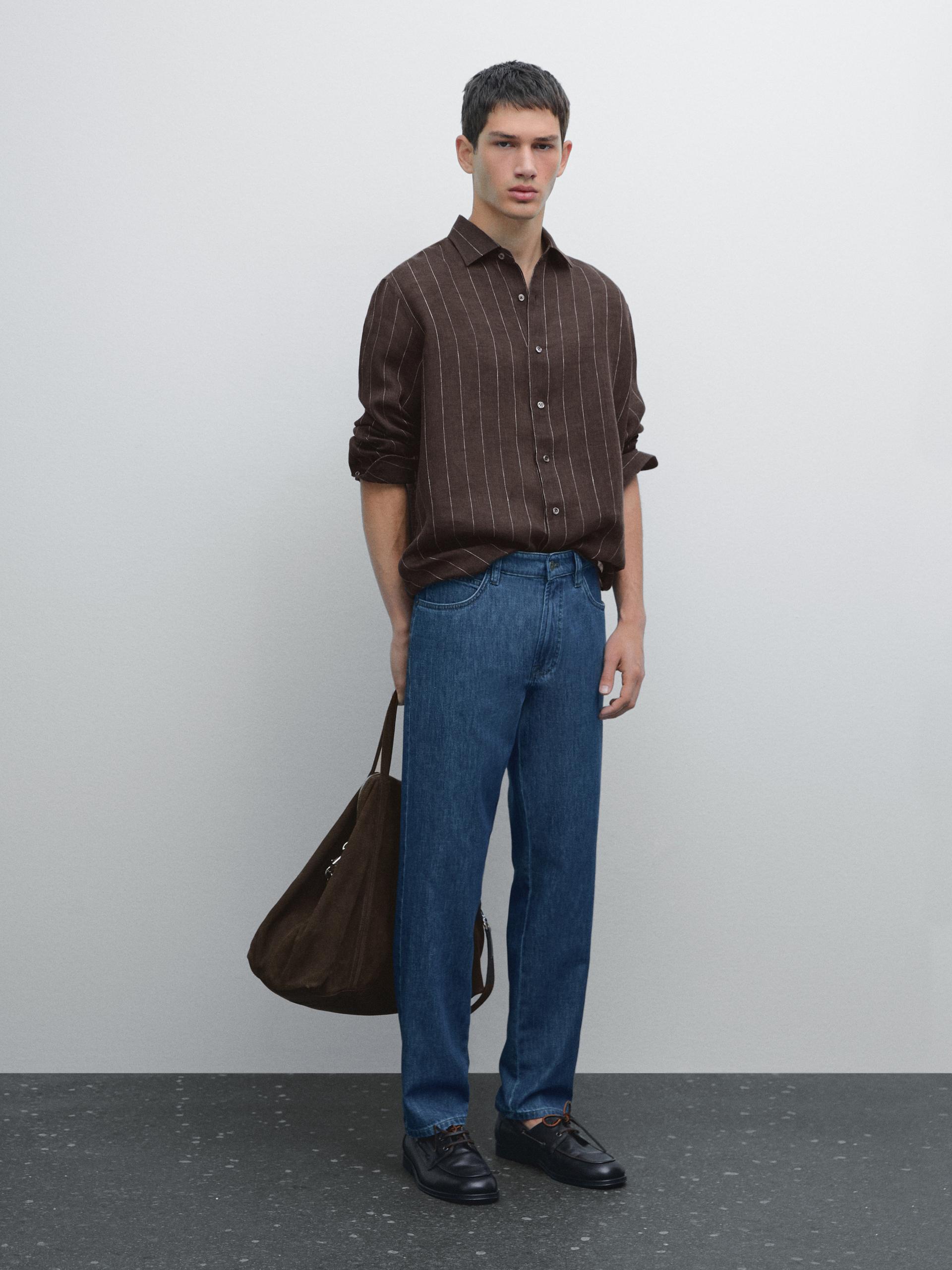 Jean Tapered Léger - Indigo - 32 - Massimo Dutti - Homme