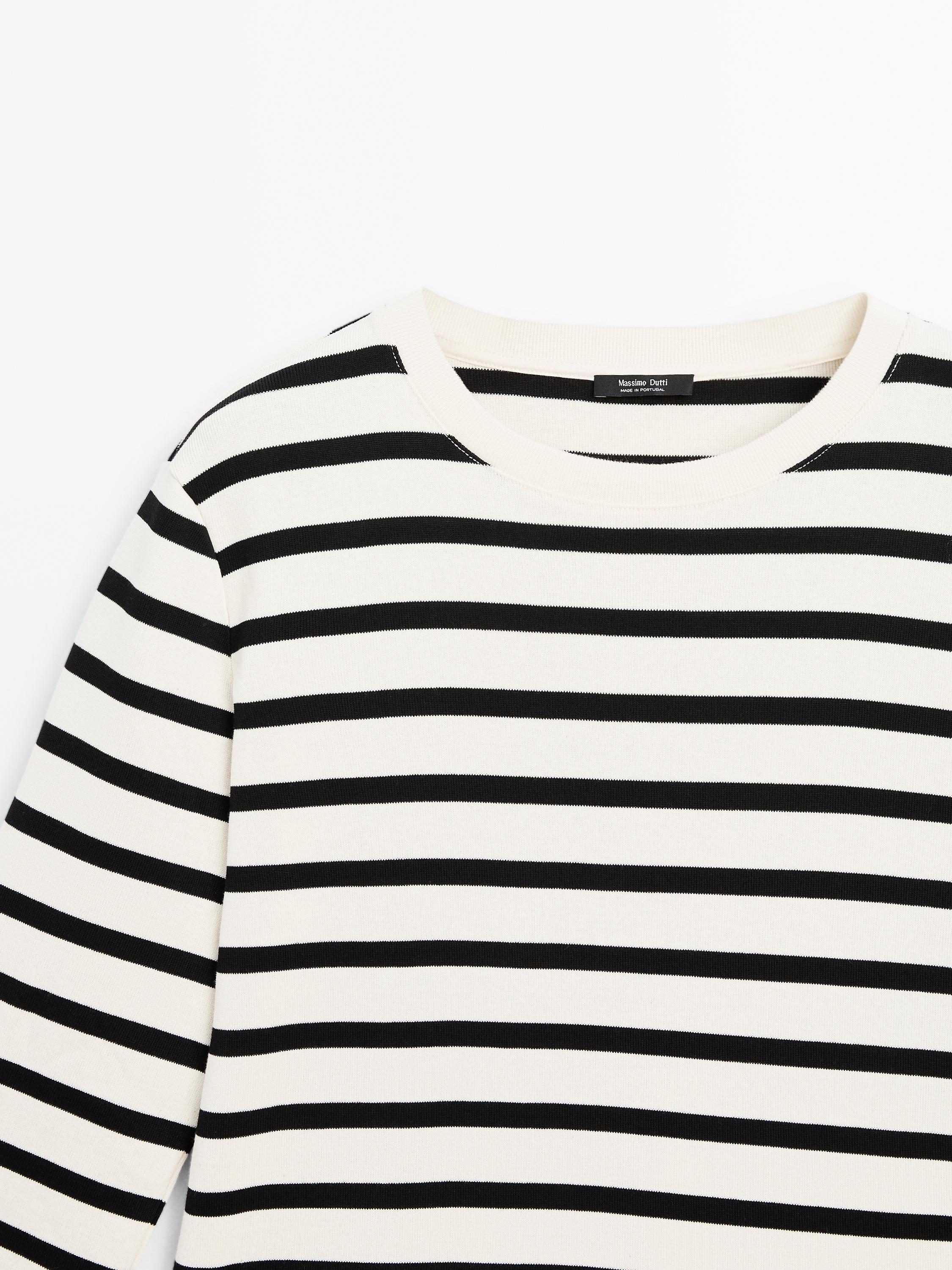 Striped 100% cotton T-shirt