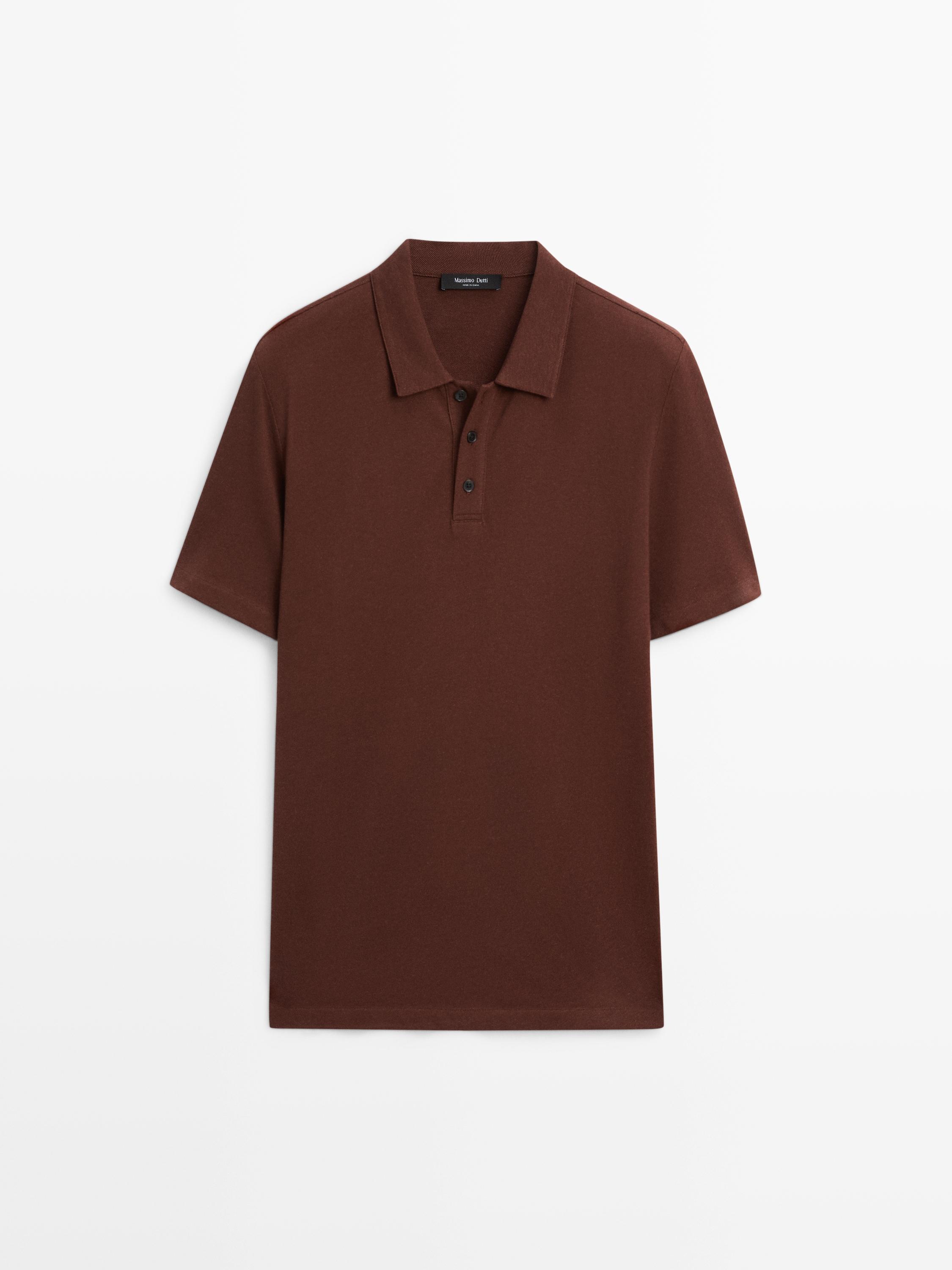 Polo in microstruttura di misto cotone