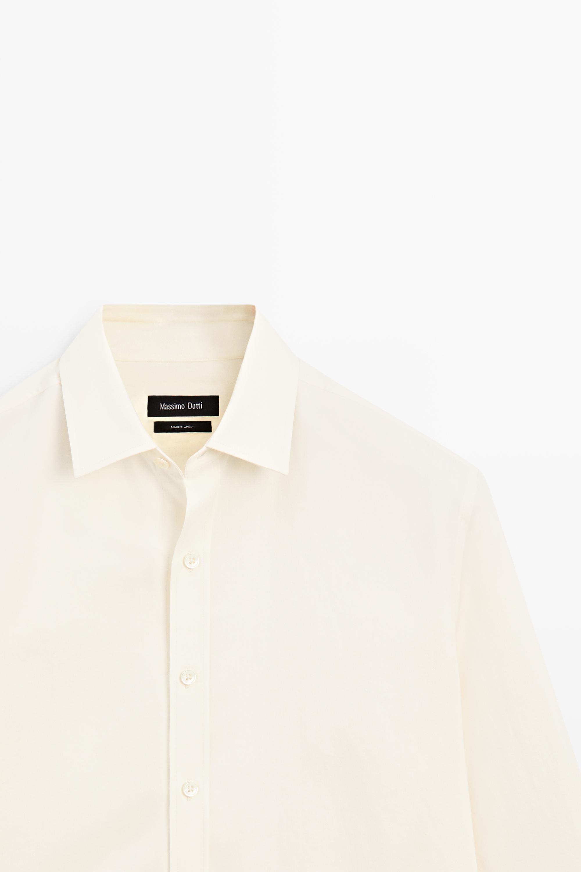 Relaxed fit cotton blend shirt — SAND