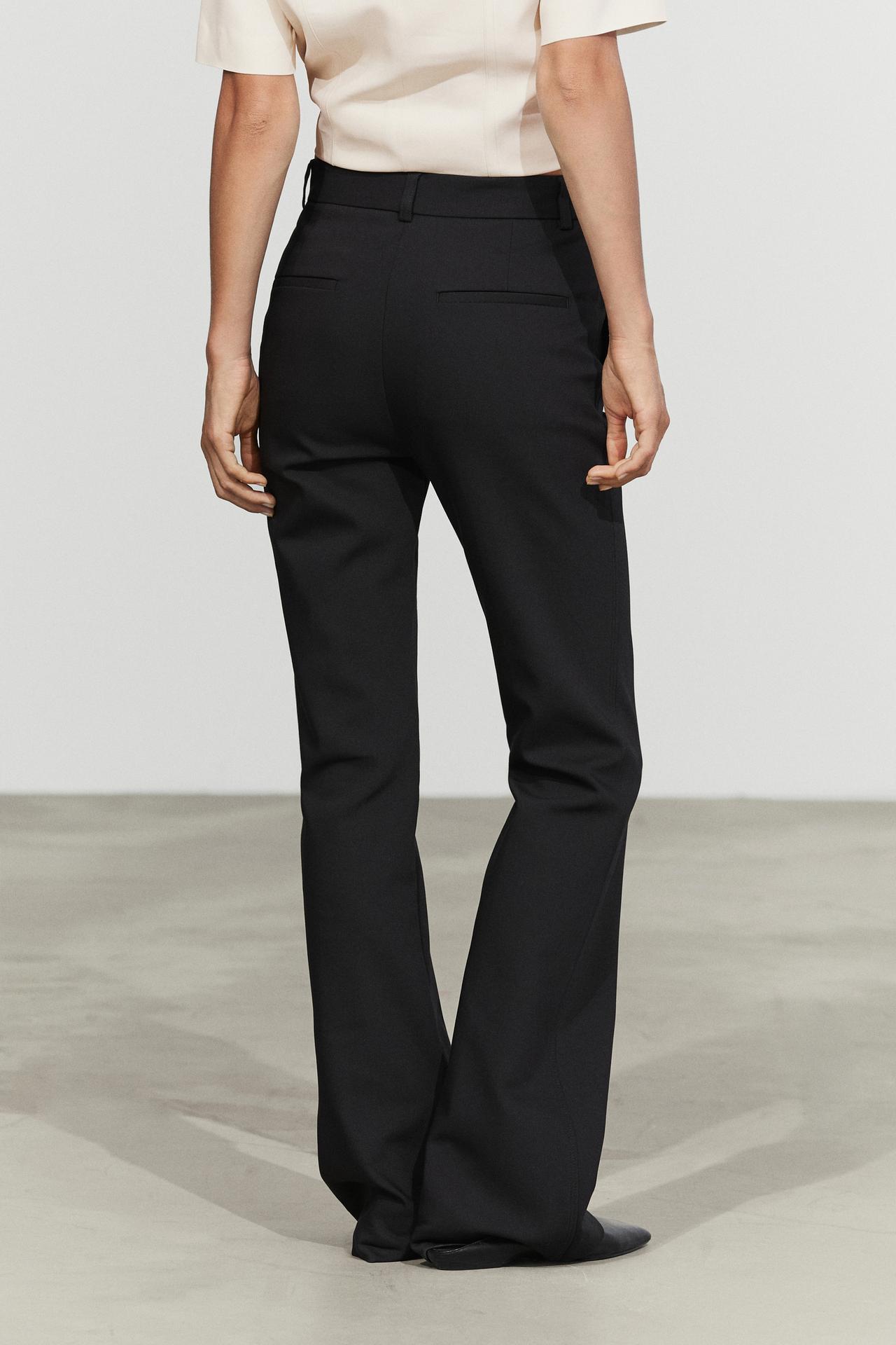 Technical flare fit pants — BLACK