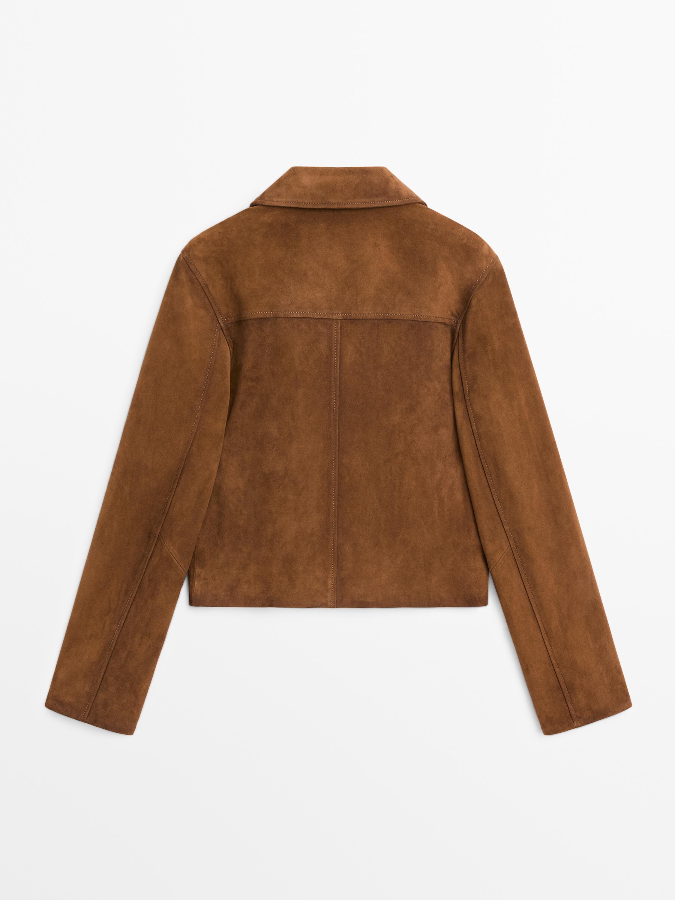 Suede leather jacket