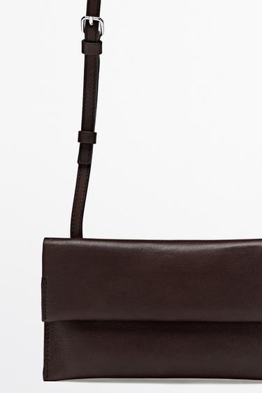 Nappa leather crossbody bag — BROWN 9