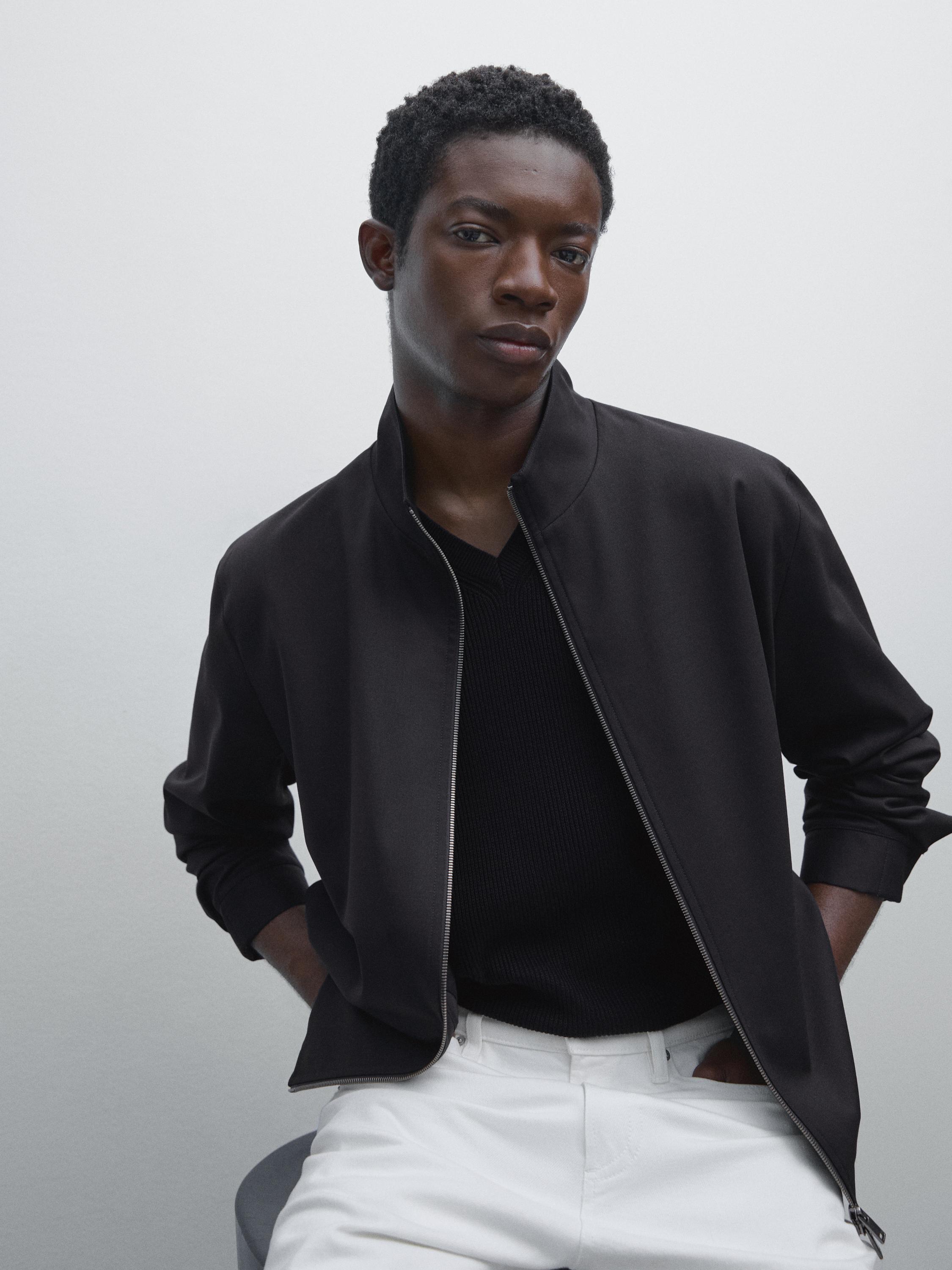 Wool blend jacket