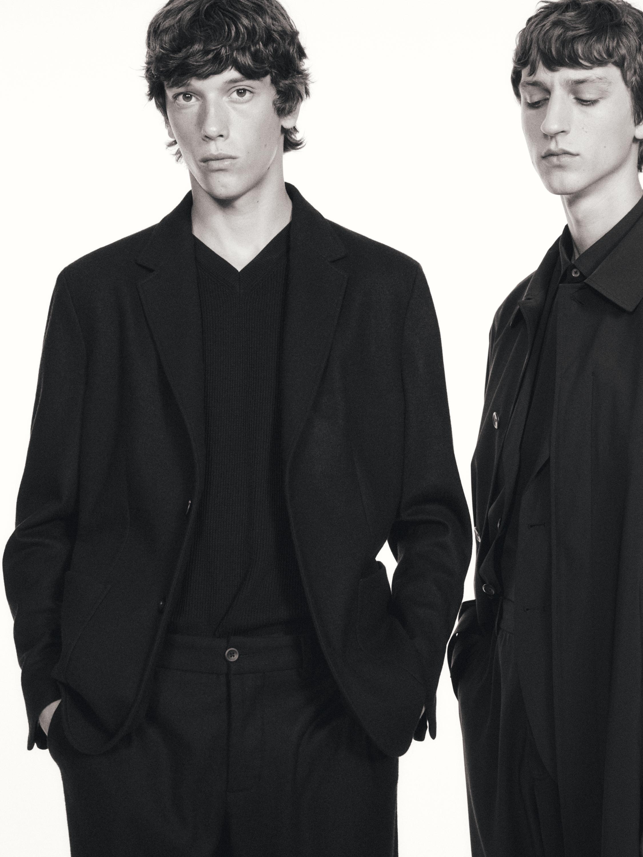 Wool blend suit blazer