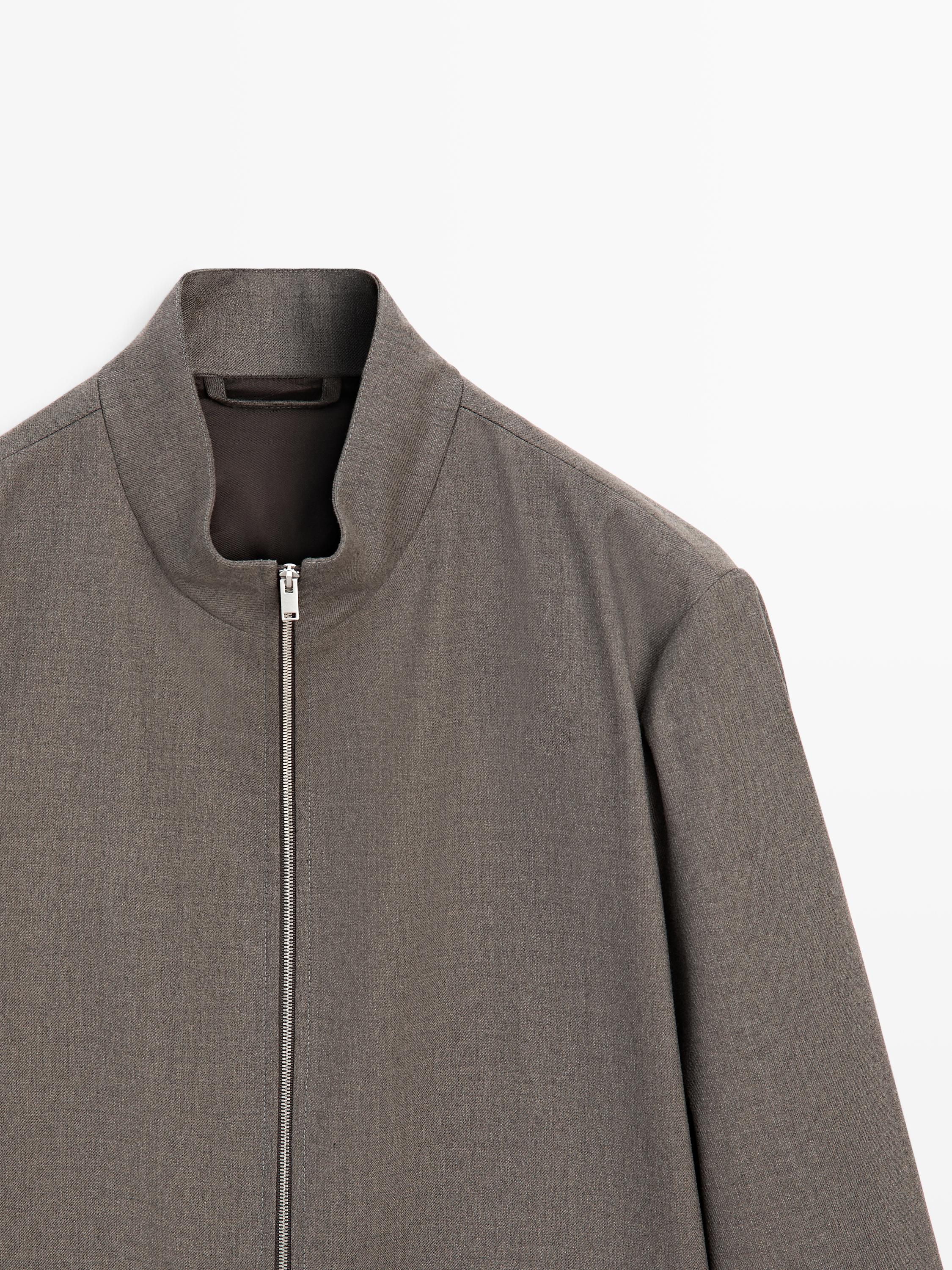 Cool wool blend jacket — MEDIUM ECRU