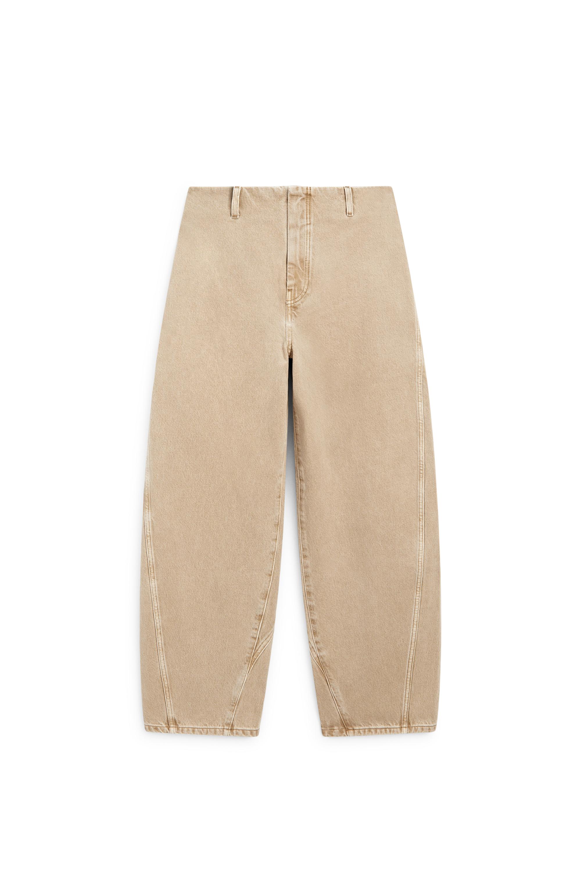 Barrel fit jeans with waist detail - LIMITED EDITION — STONE