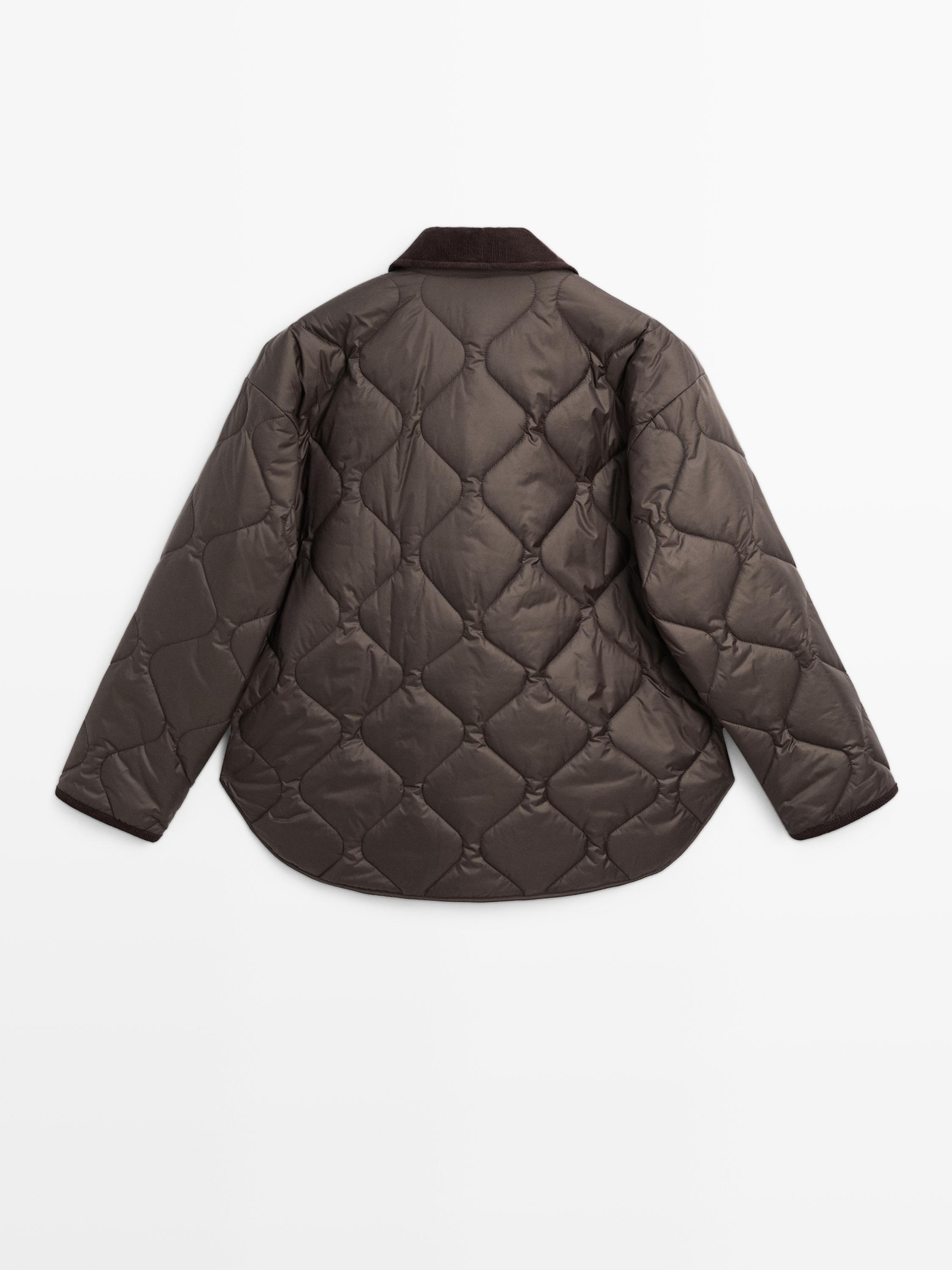 Lightweight jacket with corduroy details