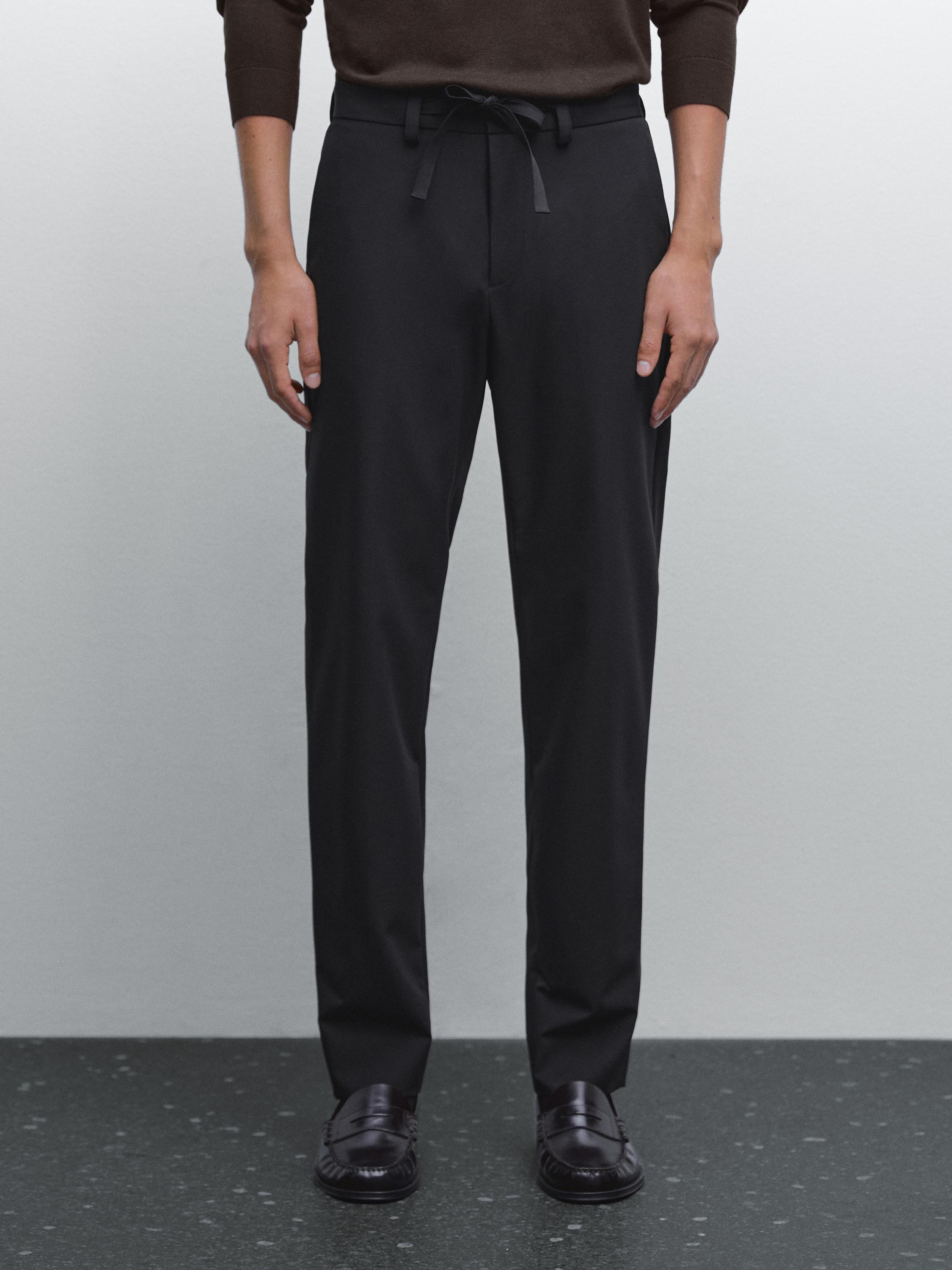 Regular-fit technical trousers