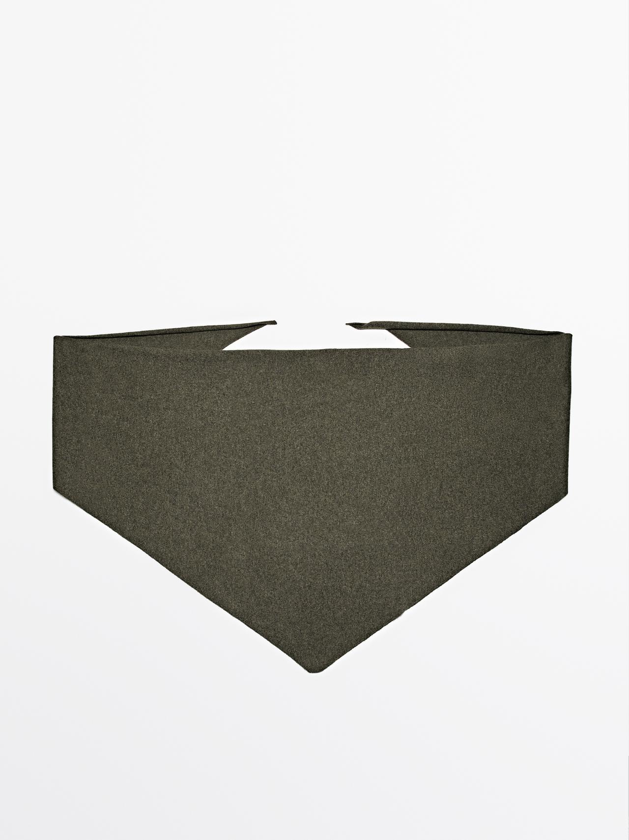 Massimo Dutti - Dame - Bandana I 100% Kashmir - Grøn - 01