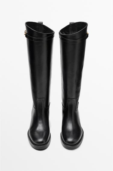 Leather equestrian boot — BLACK 3