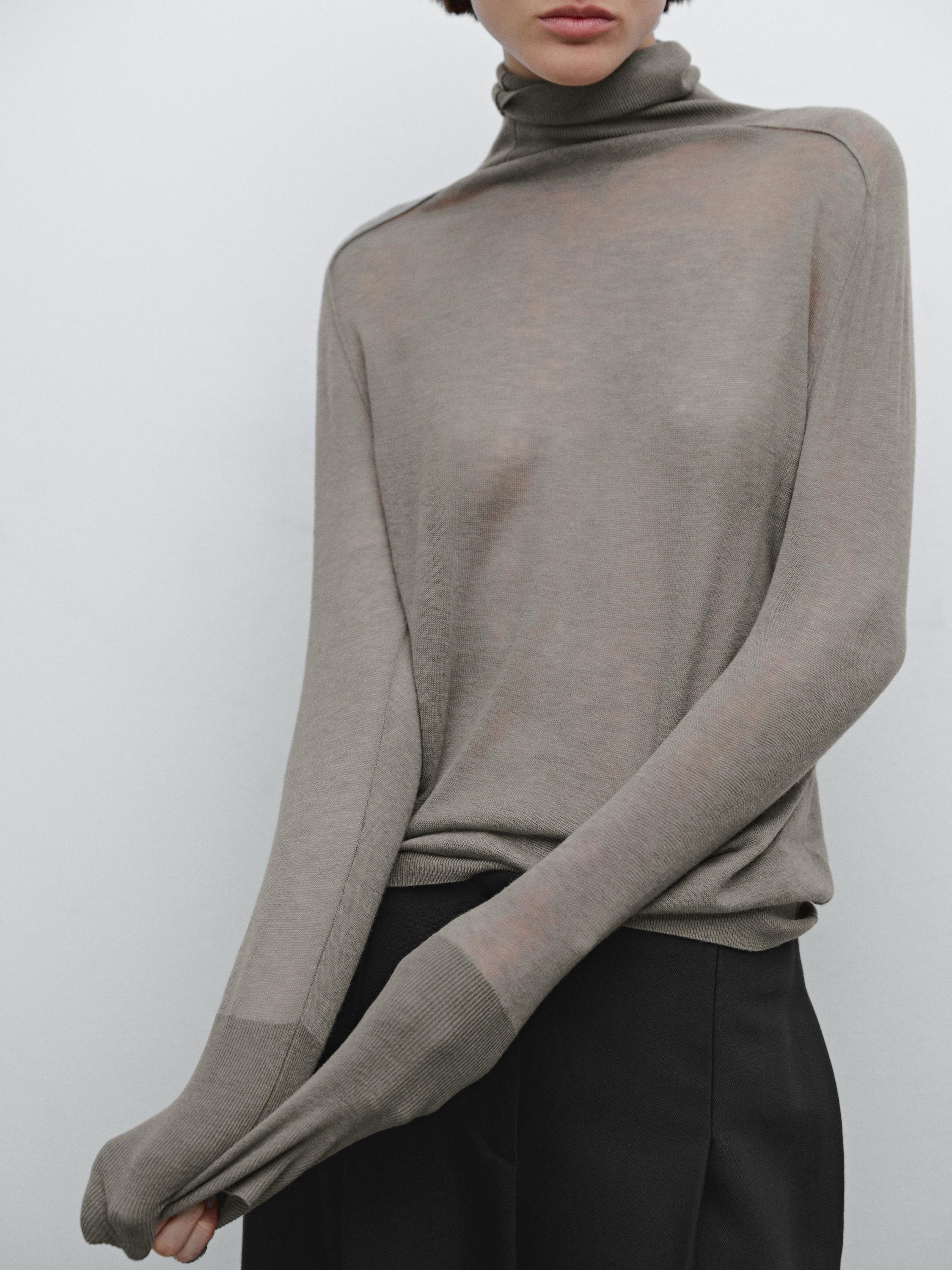Cropped flowing knit sweater - Studio