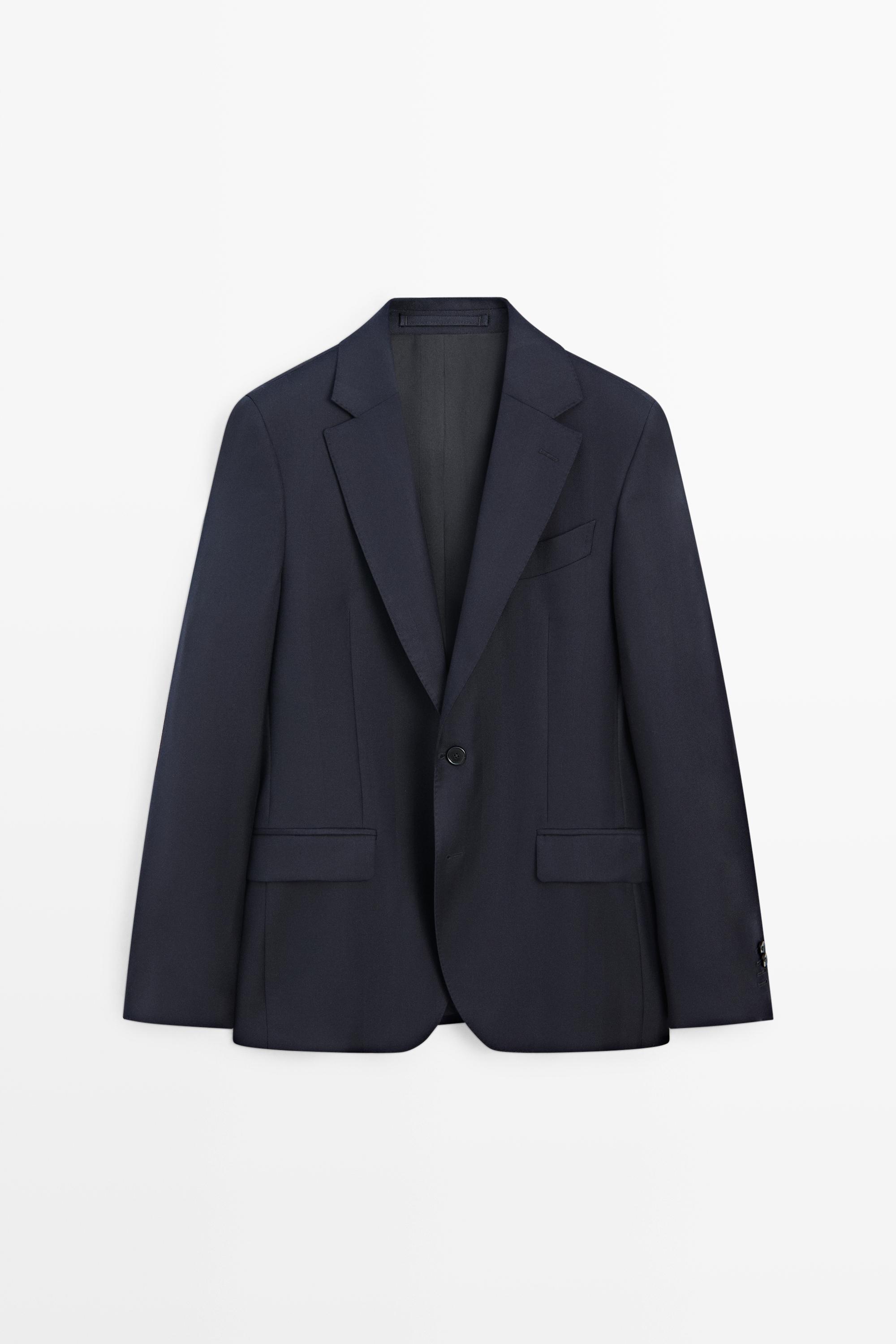 Herringbone suit blazer