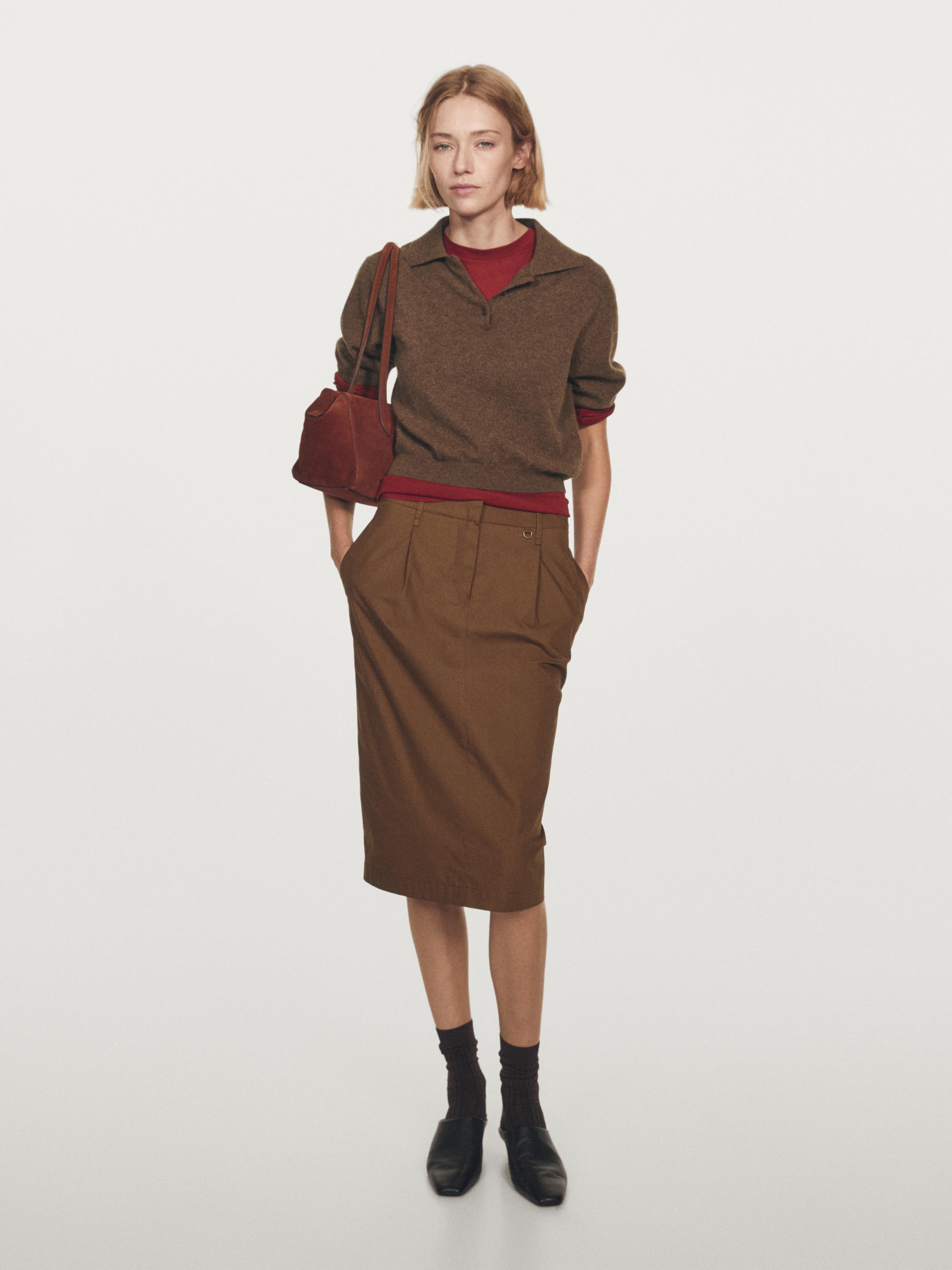 100% cashmere knit short sleeve sweater