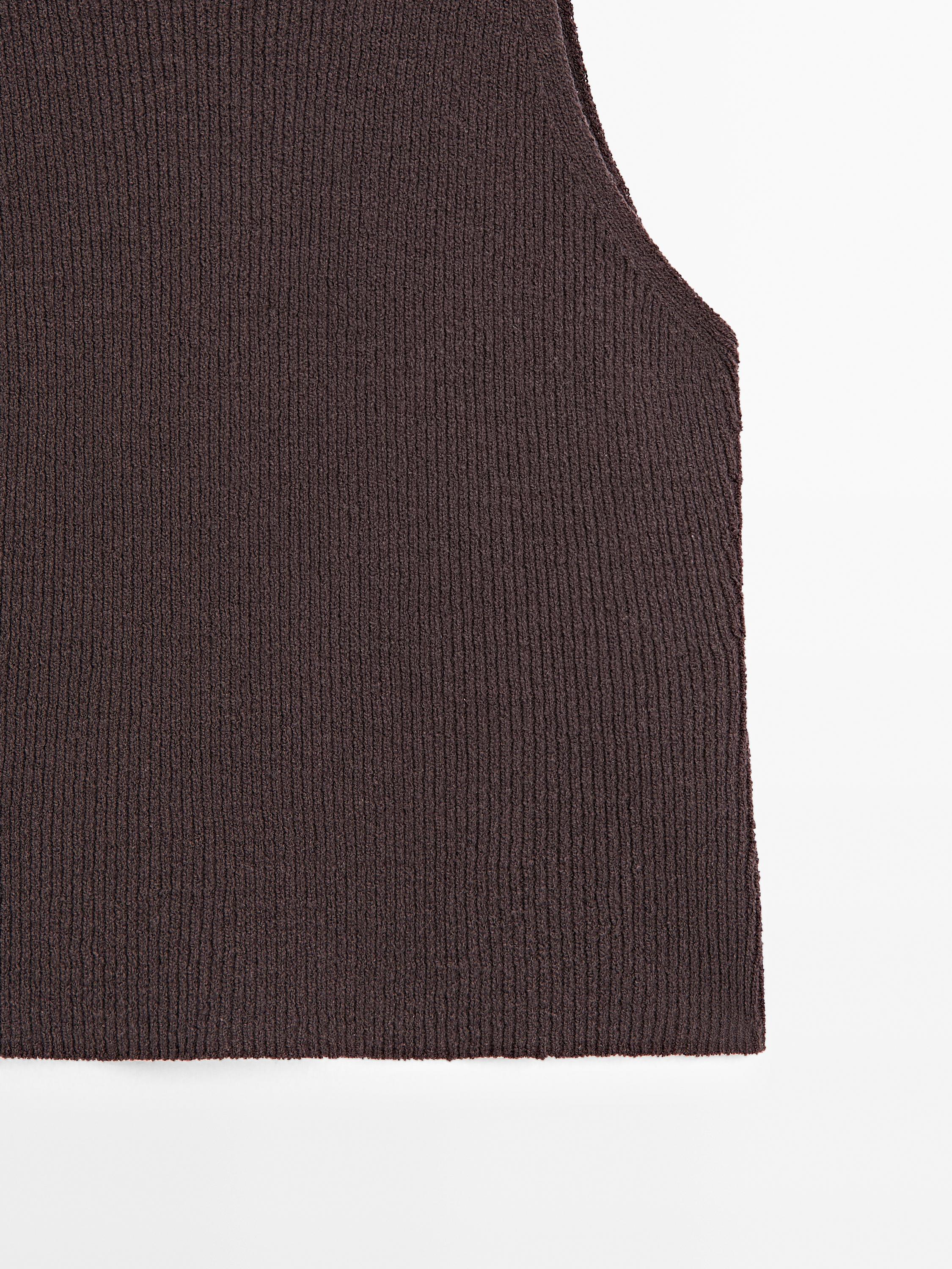 V-neck knit top