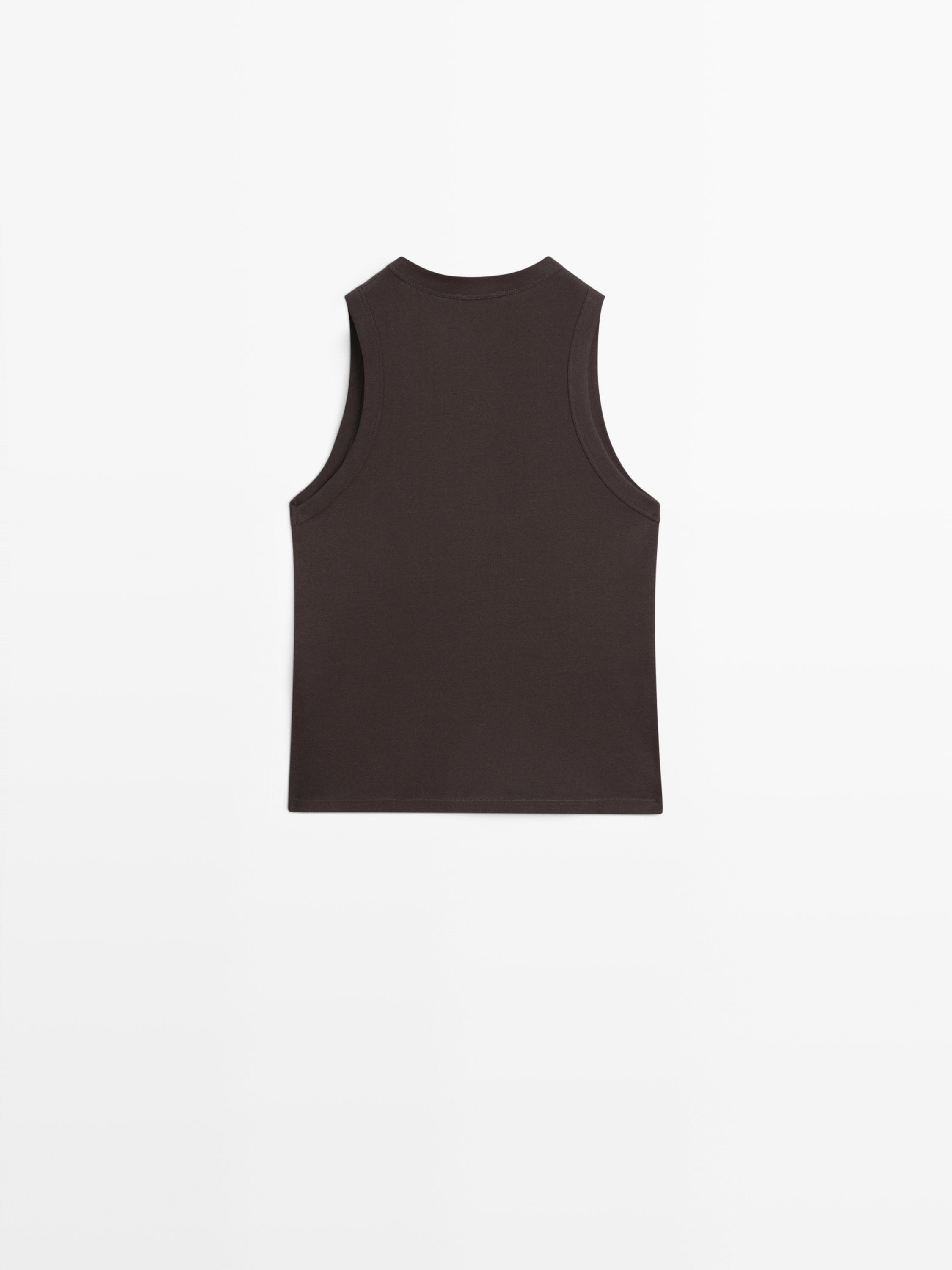 100% cotton V-neck T-shirt