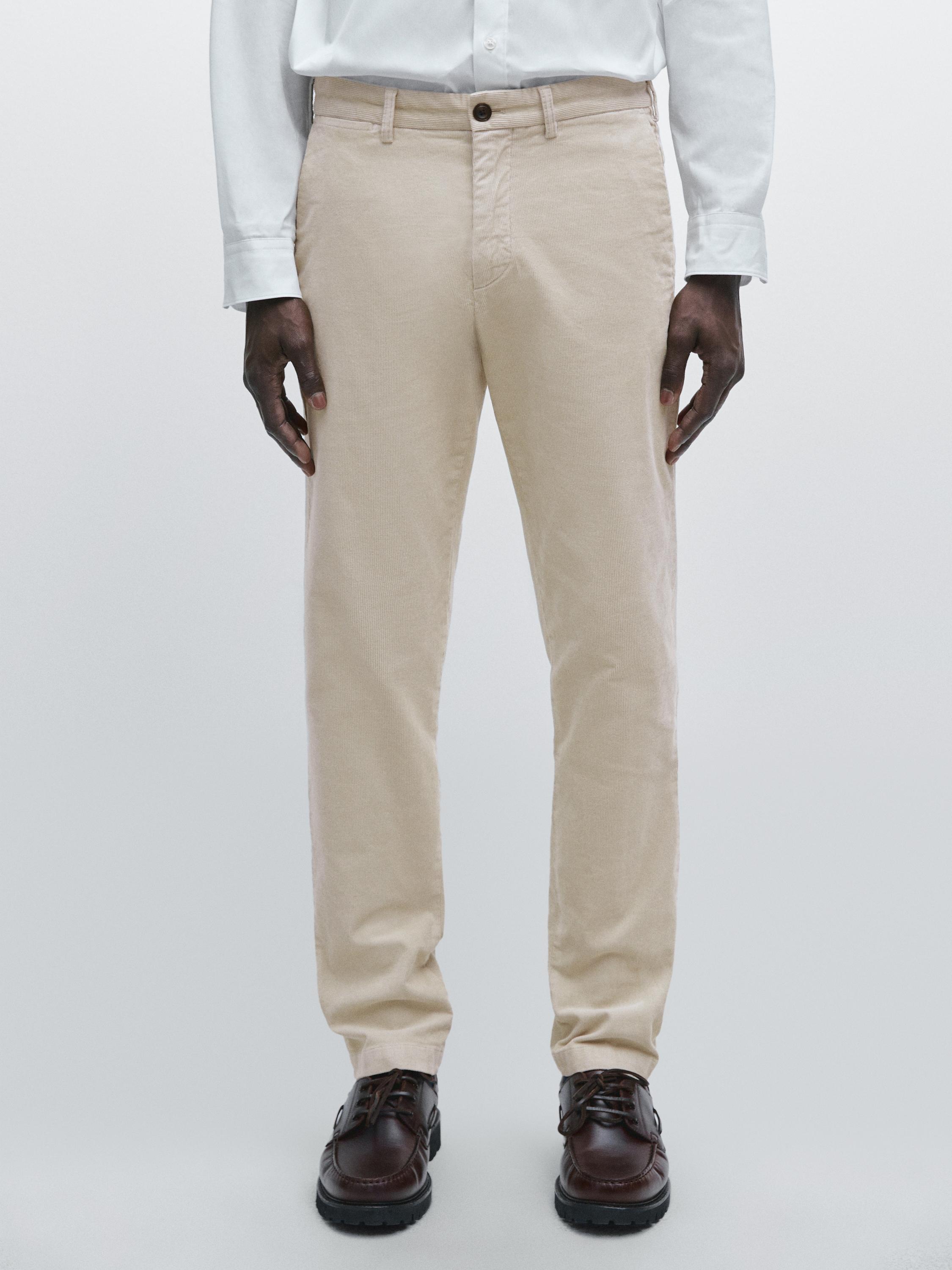 Slim fit corduroy trousers