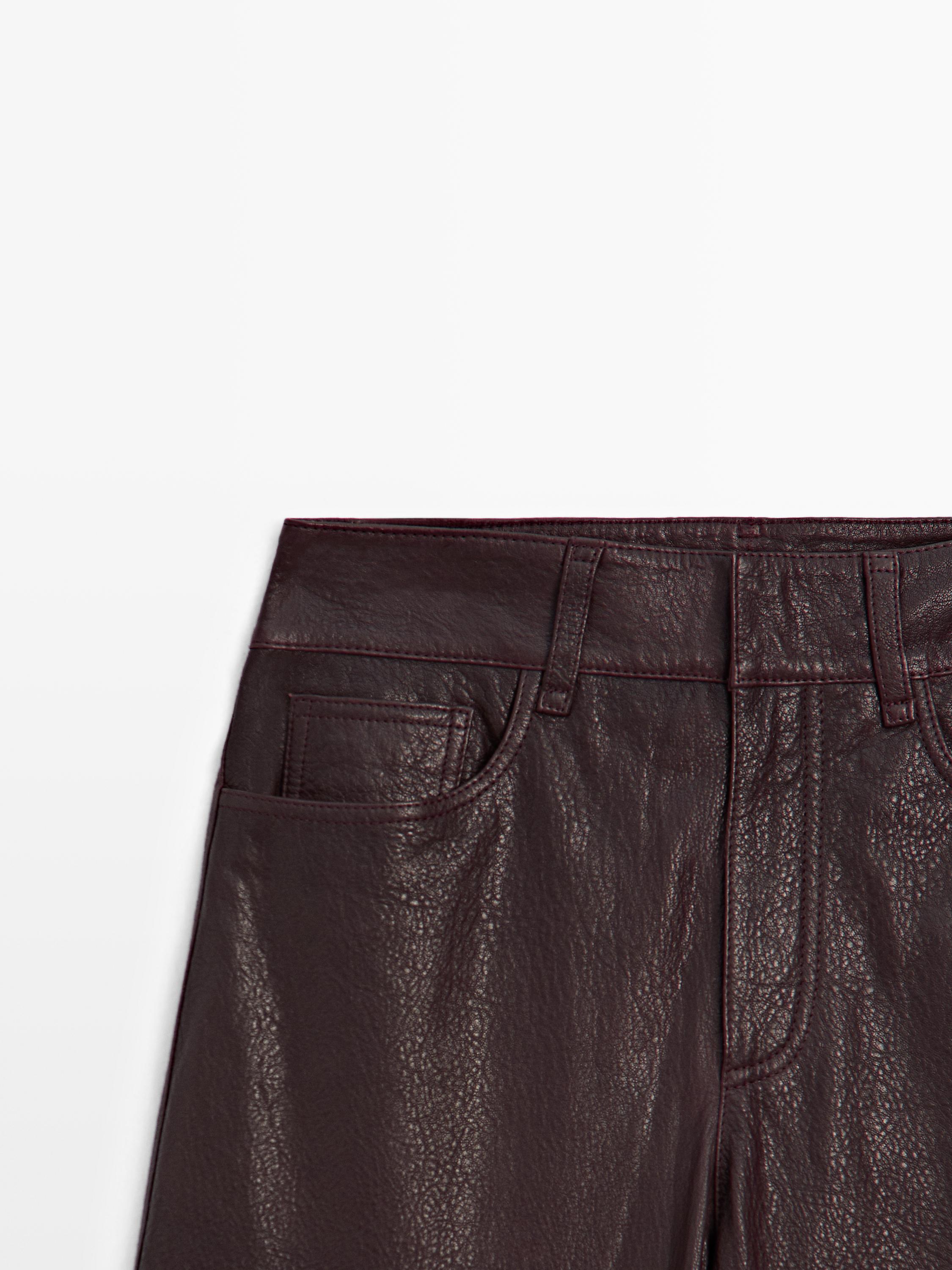 Pantalon en cuir ovin finition nappa