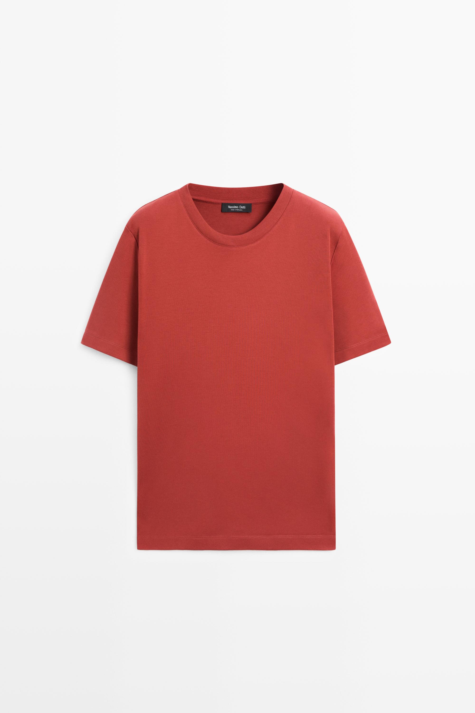 100% cotton short sleeve T-shirt — RUBY RED