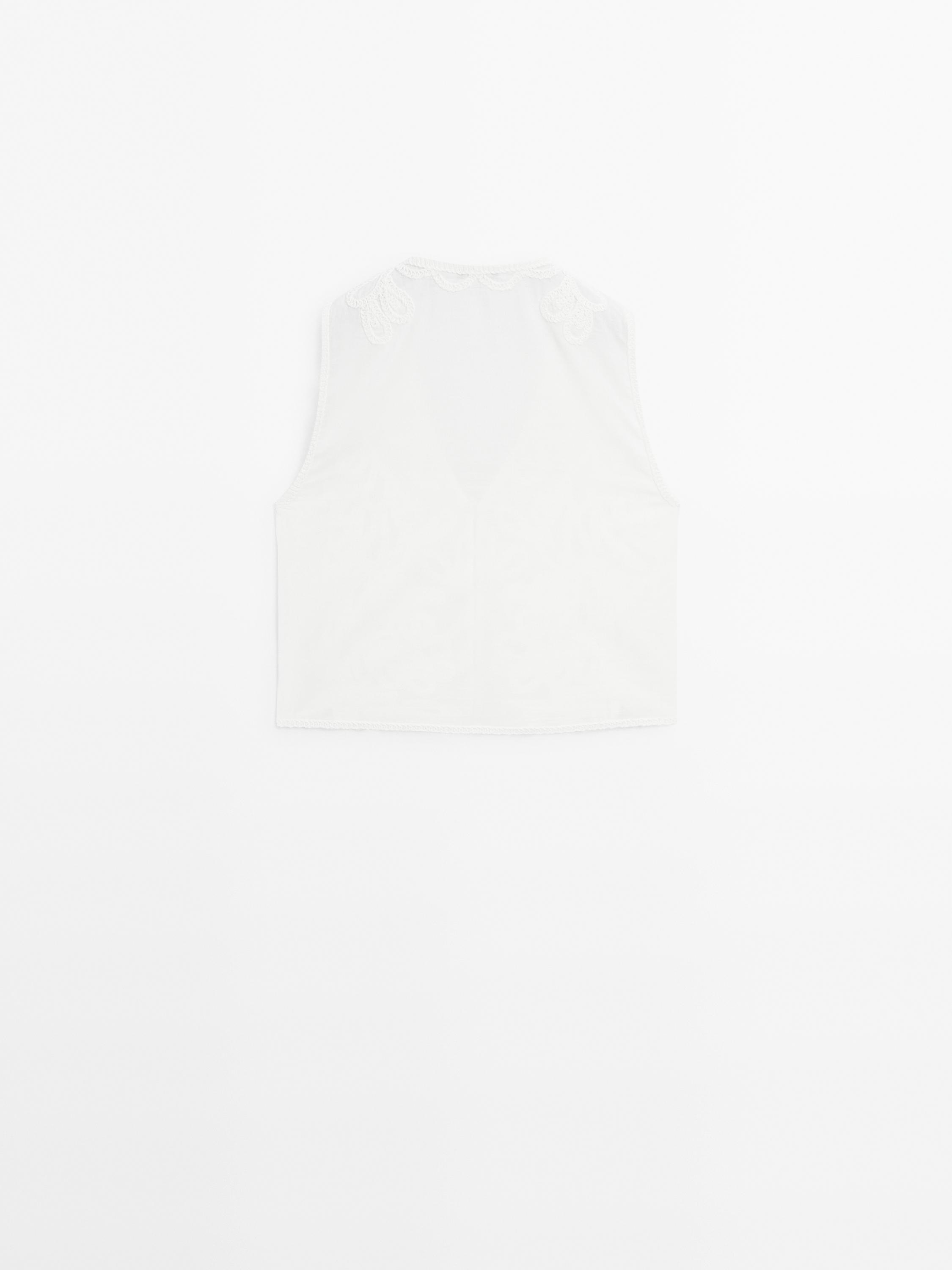 100% cotton embroidered waistcoat