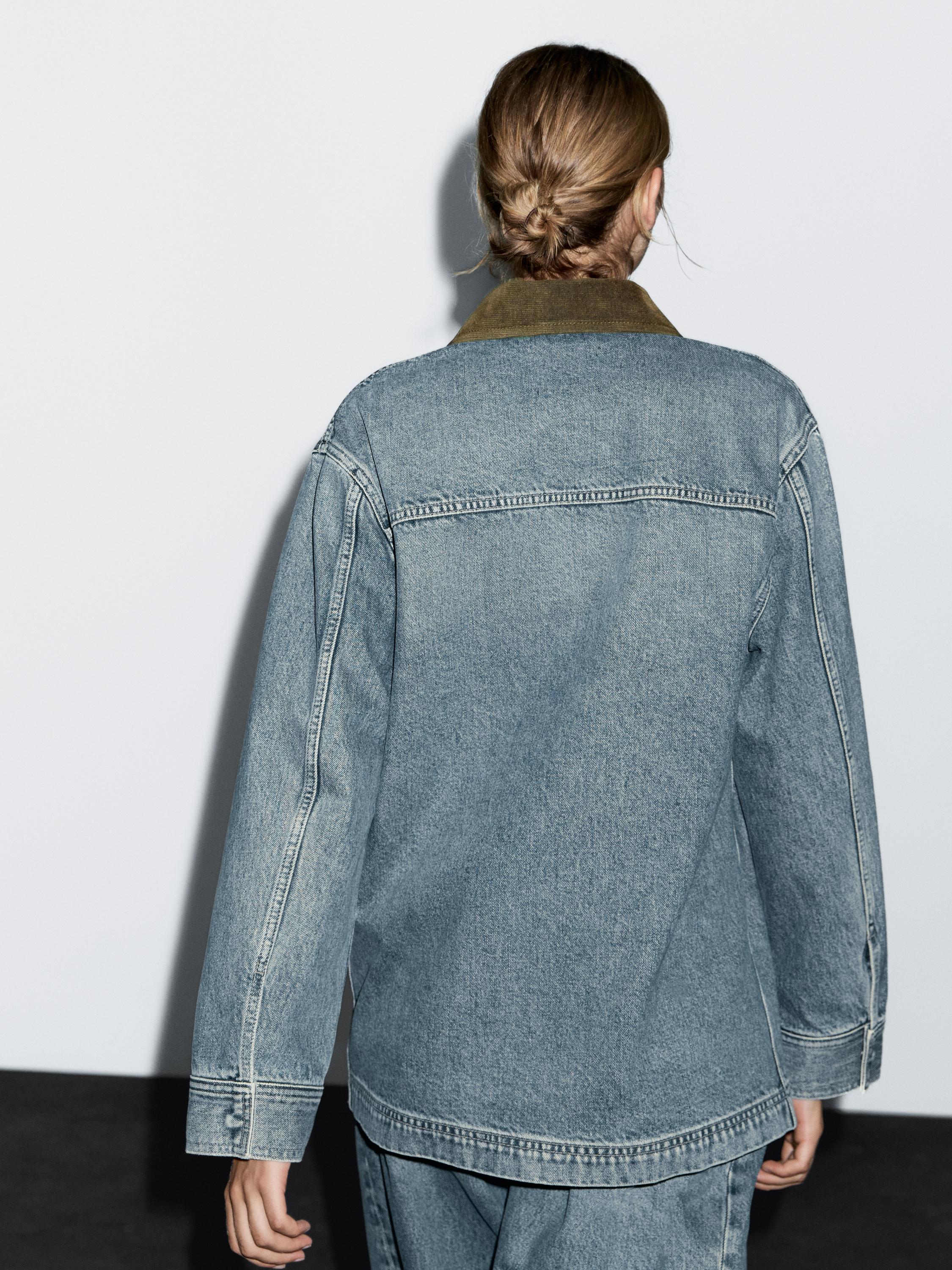 Chaqueta denim bolsillos