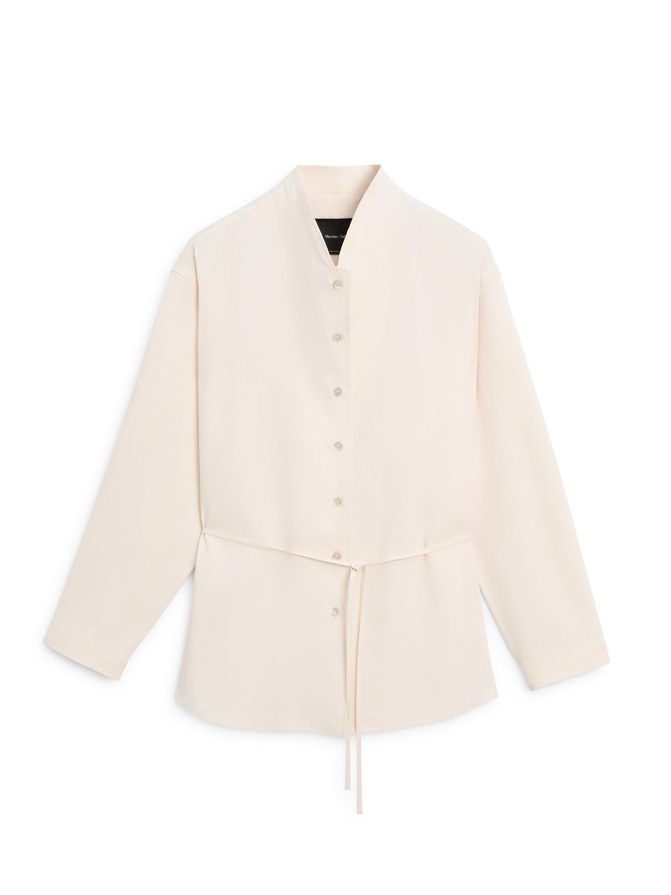 Yaka detaylı dökümlü ince ceket