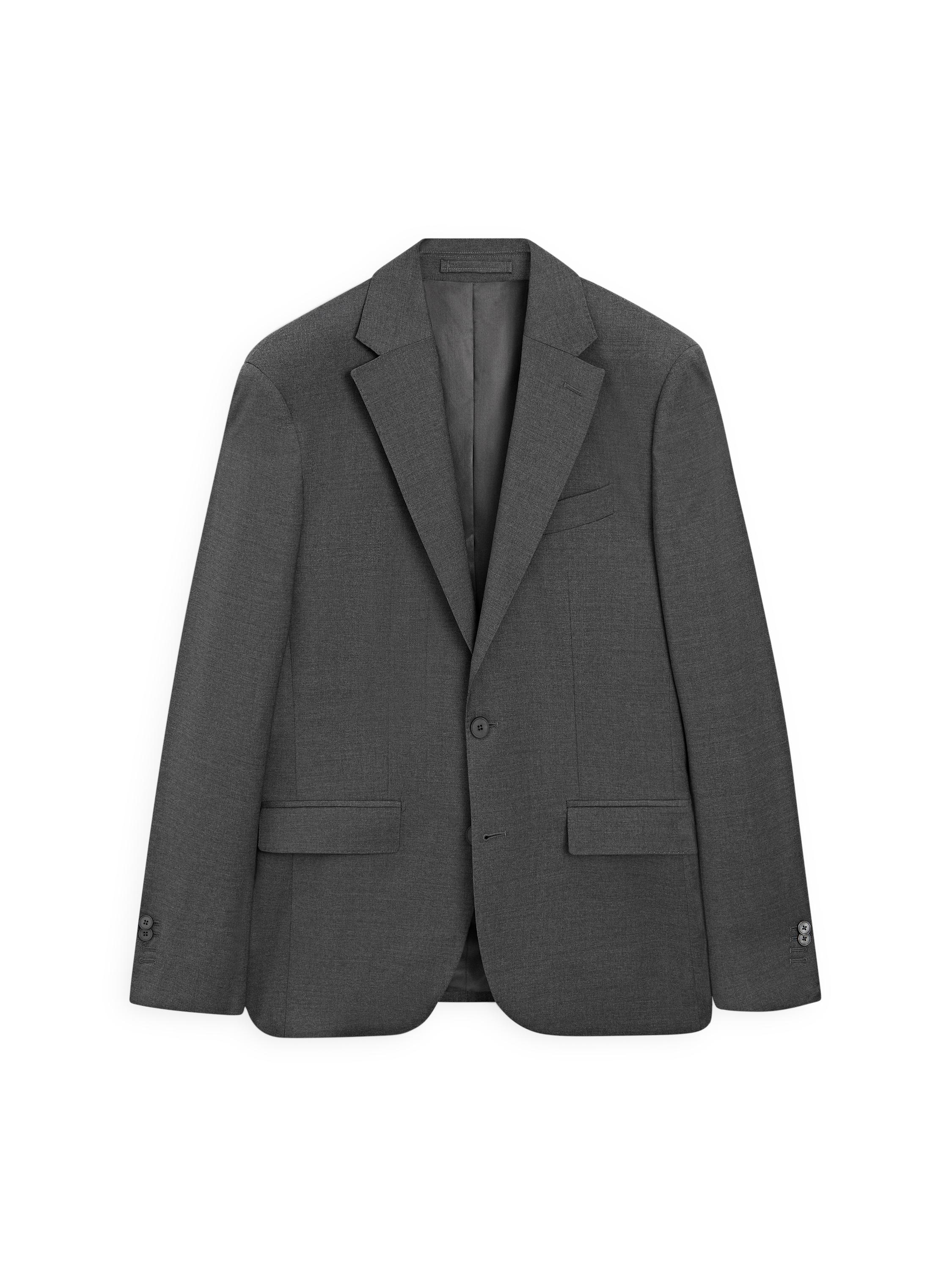 100% cool wool suit blazer — GREY
