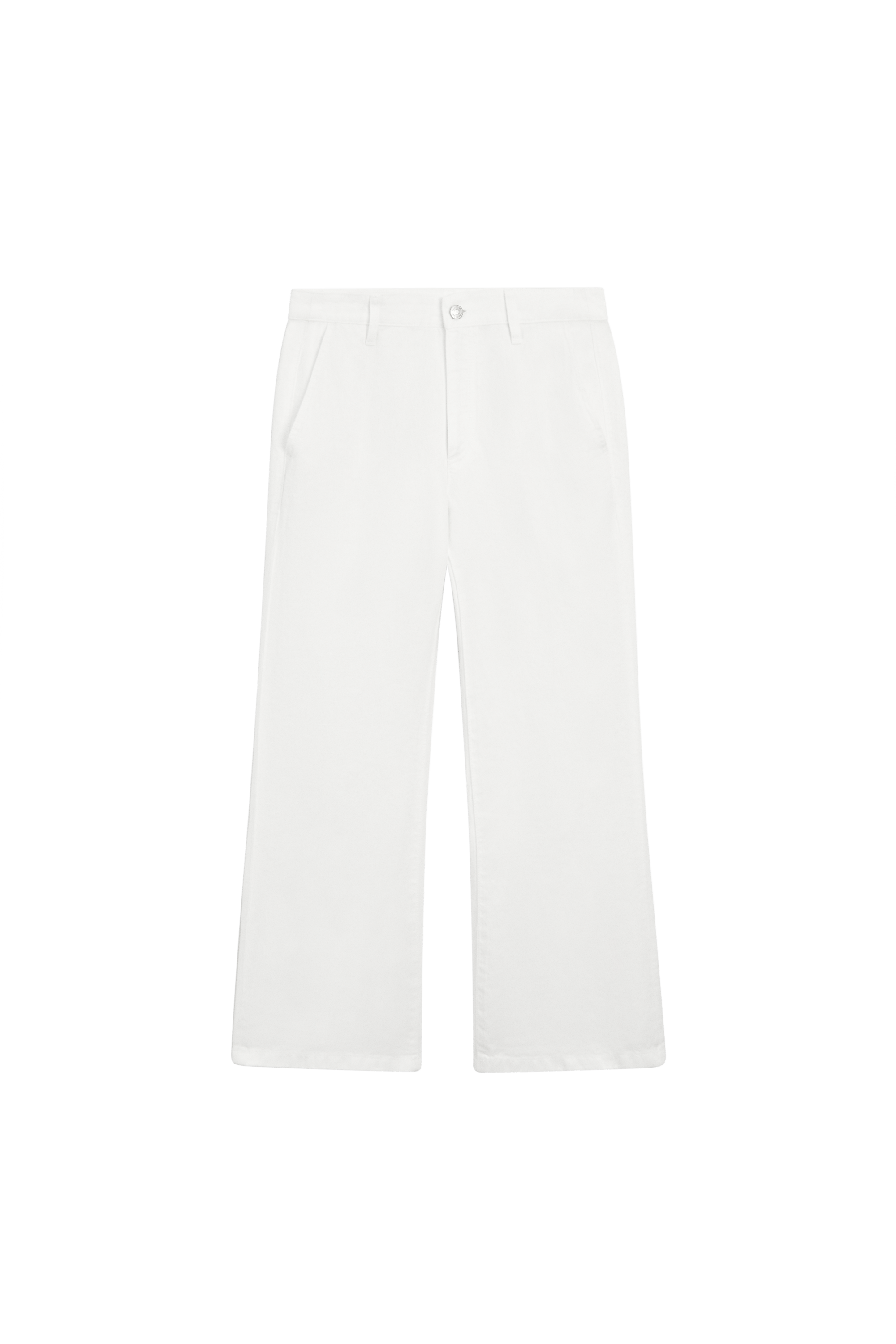 Massimo Dutti %100 keten crop çan kesim pantolon görsel 2