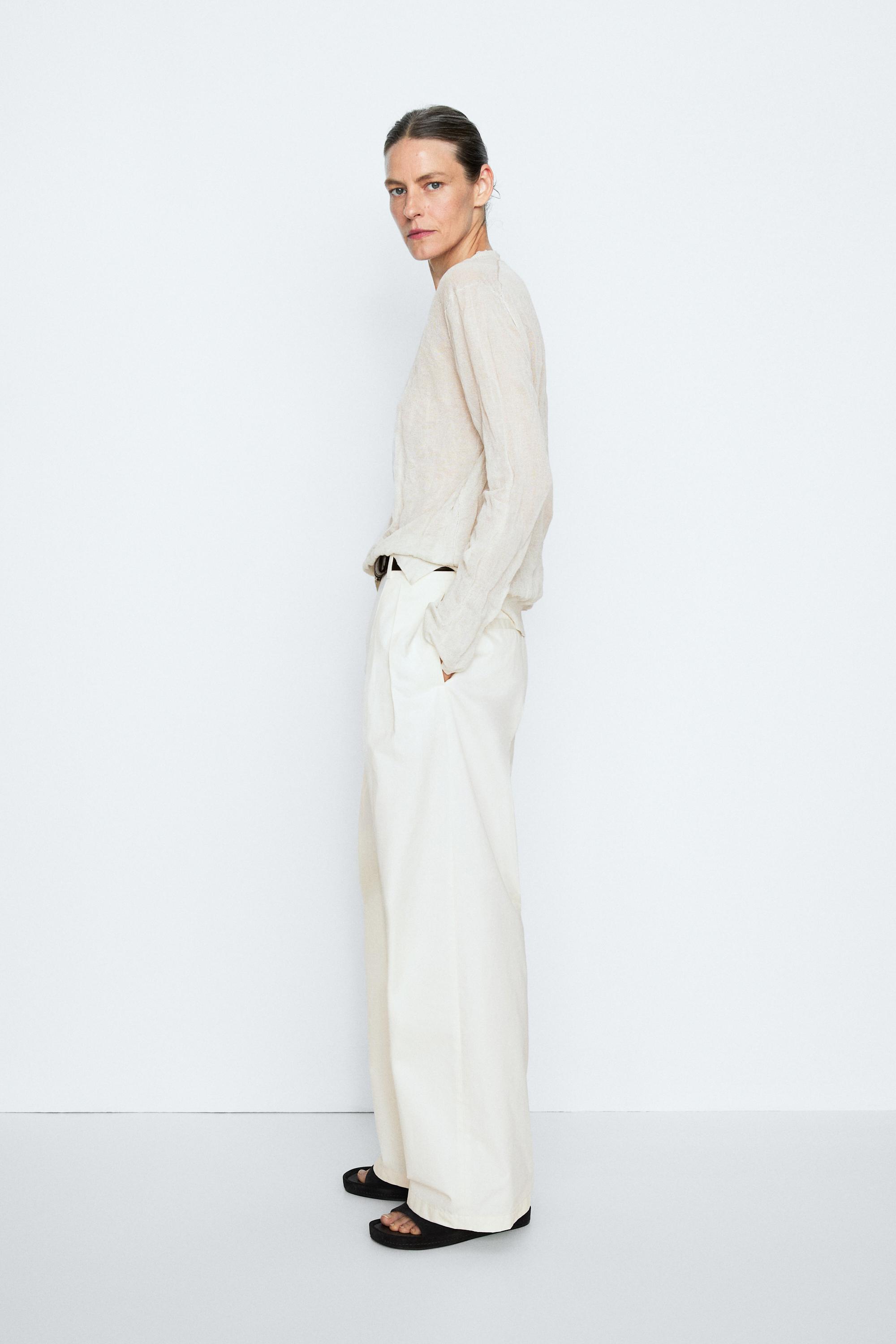 Long sleeve fine knit sweater - STUDIO — OLD SILVER