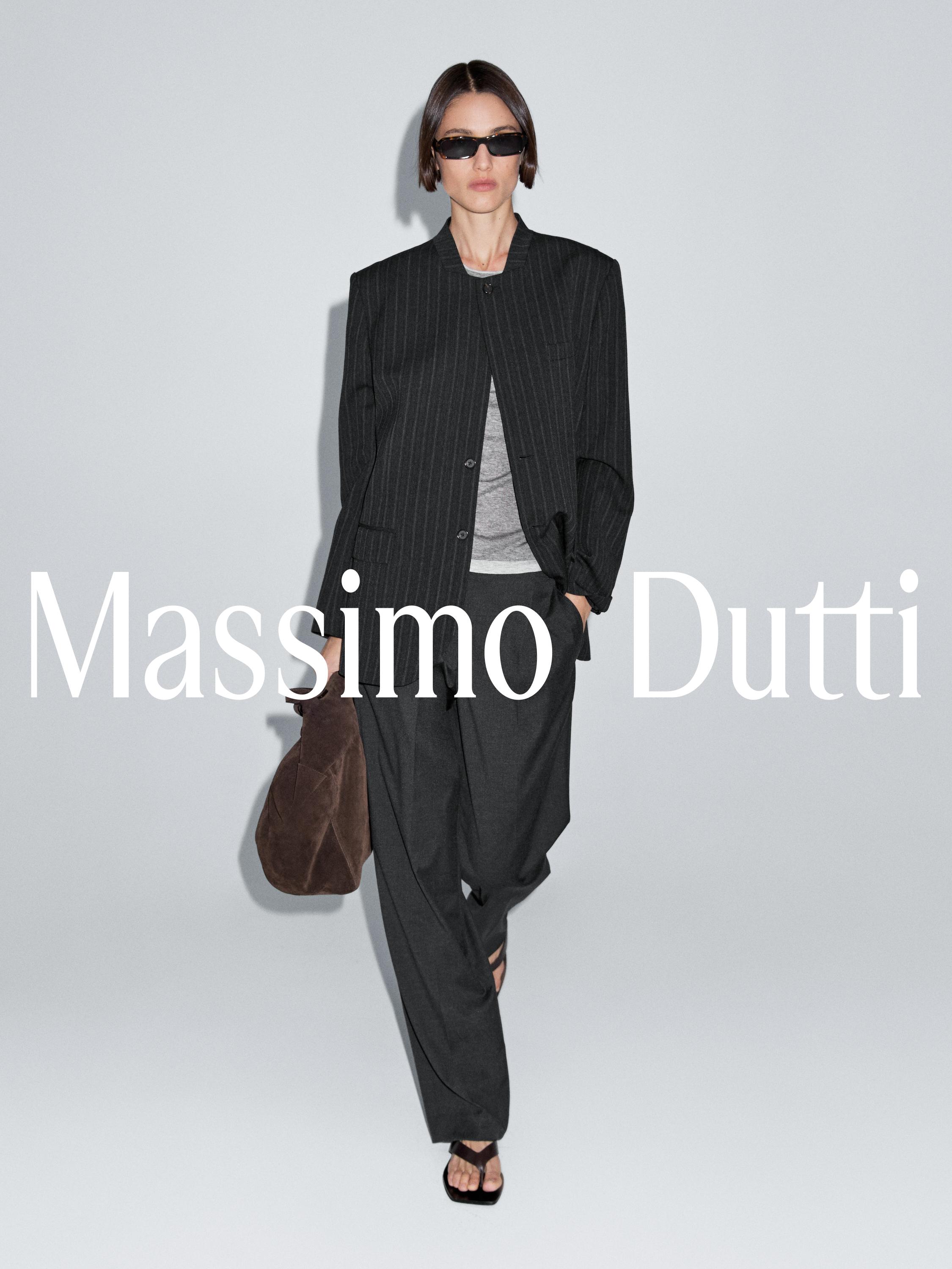 100% wool striped blazer with collar detail