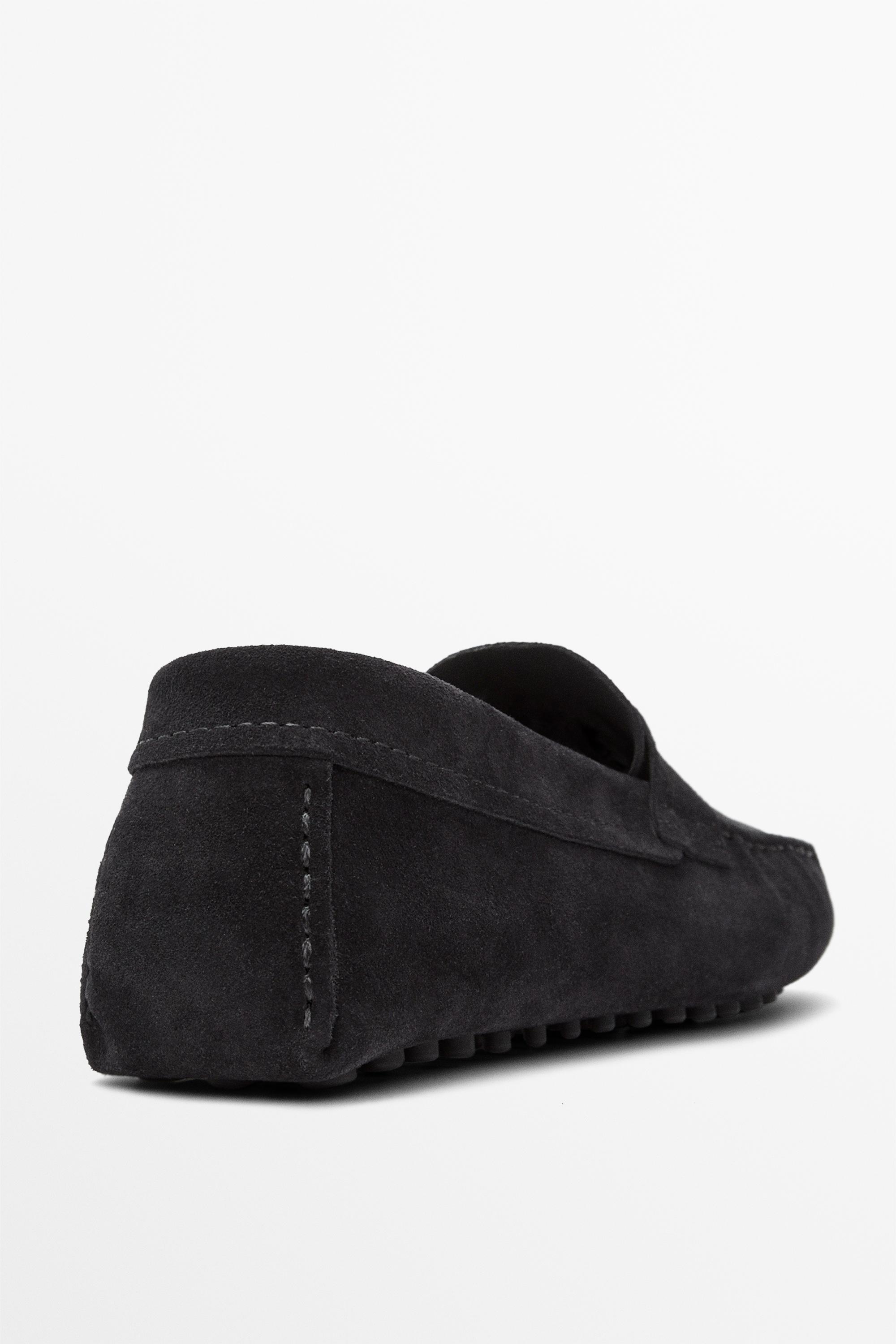 Soft leather ziowa penny loafers — Dark blue