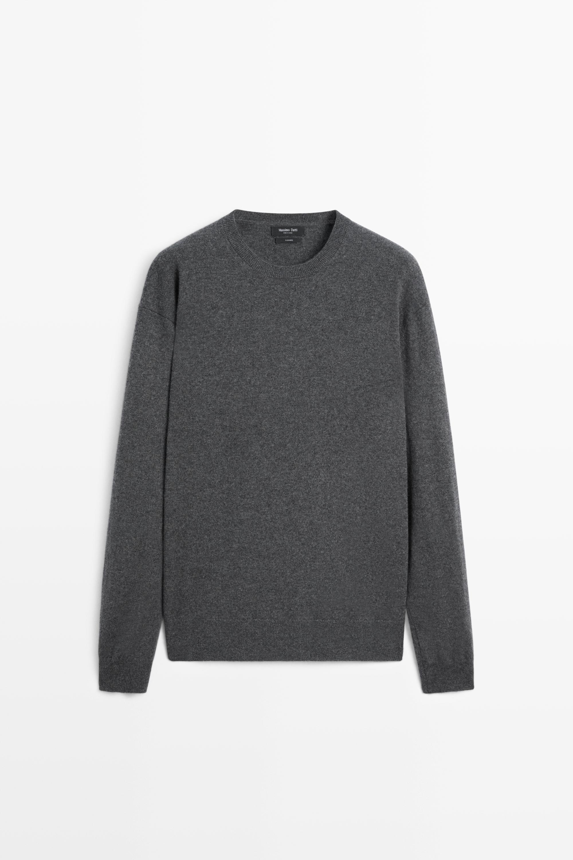 Jersey punto cuello redondo 100% cashmere