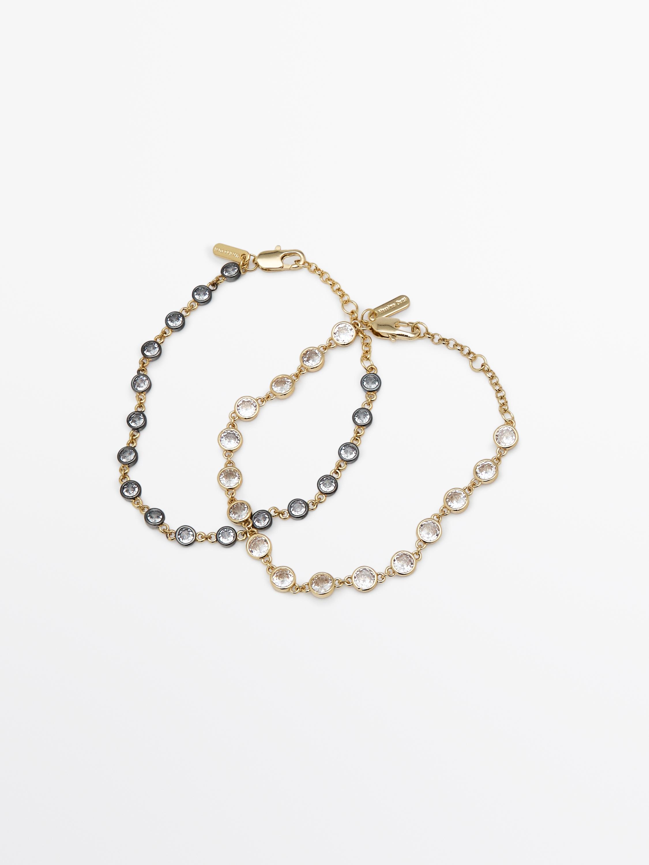 Set 2 pulseras brillos