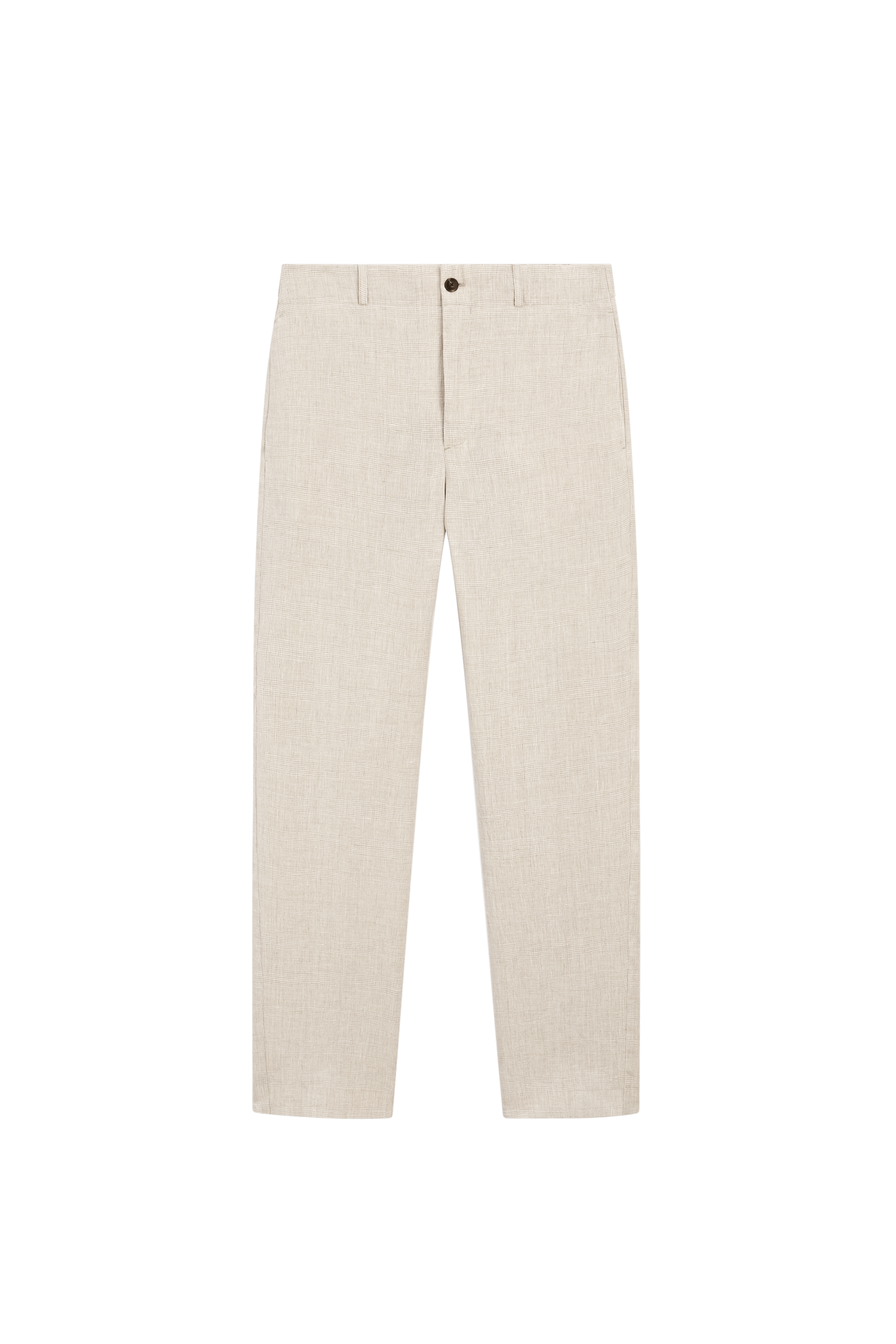 Massimo Dutti %100 keten kareli pantolon görsel 7