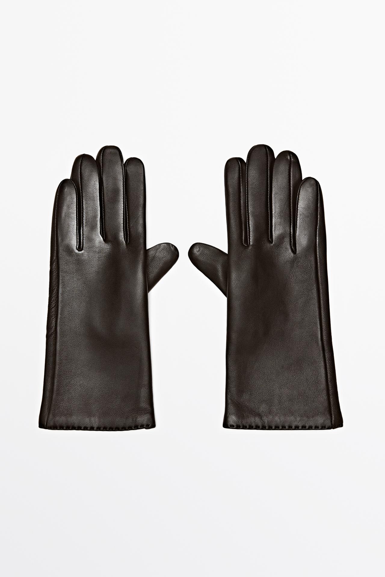 Nappa leather gloves — BROWN