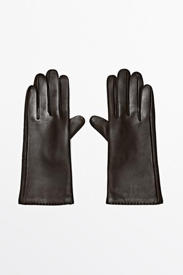 Nappa leather gloves — BROWN 1