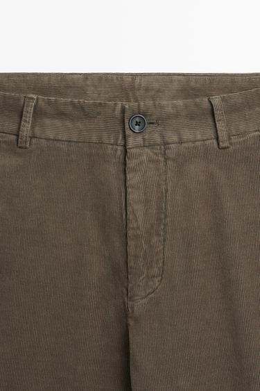 Slim fit corduroy pants — GREEN 9
