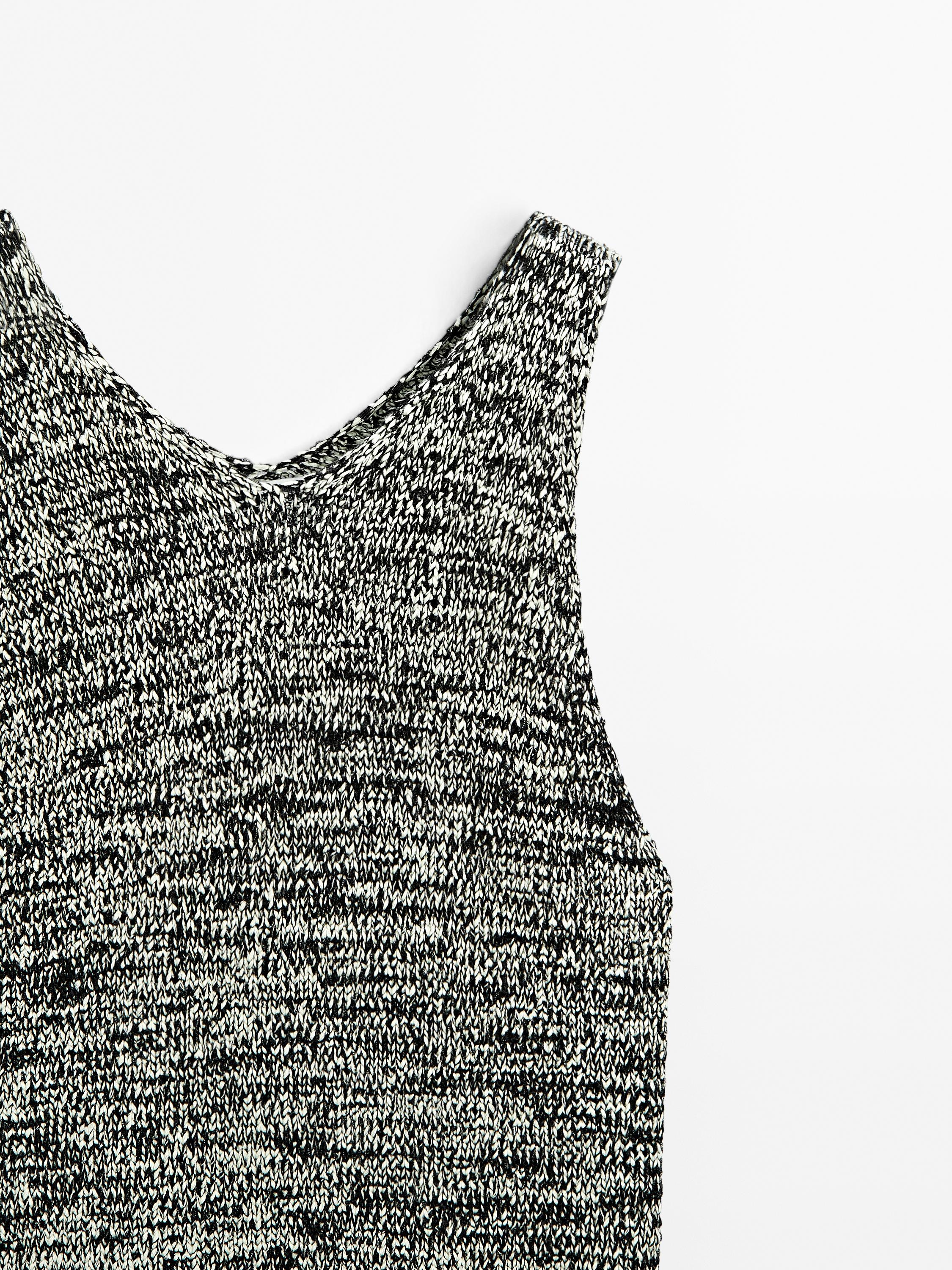 Langes meliertes Strickkleid - Limited Edition