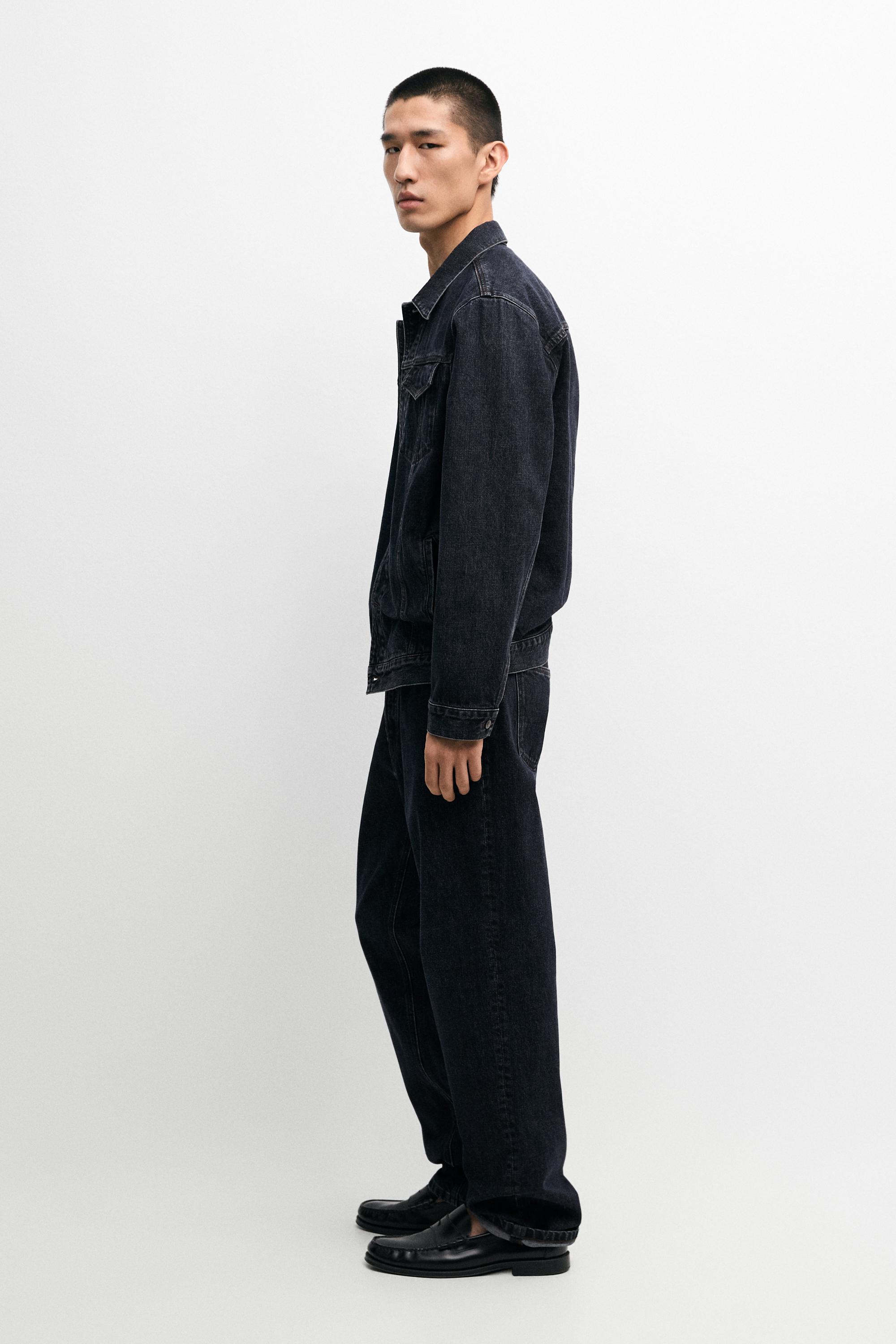Denim trucker jacket — NAVY BLUE