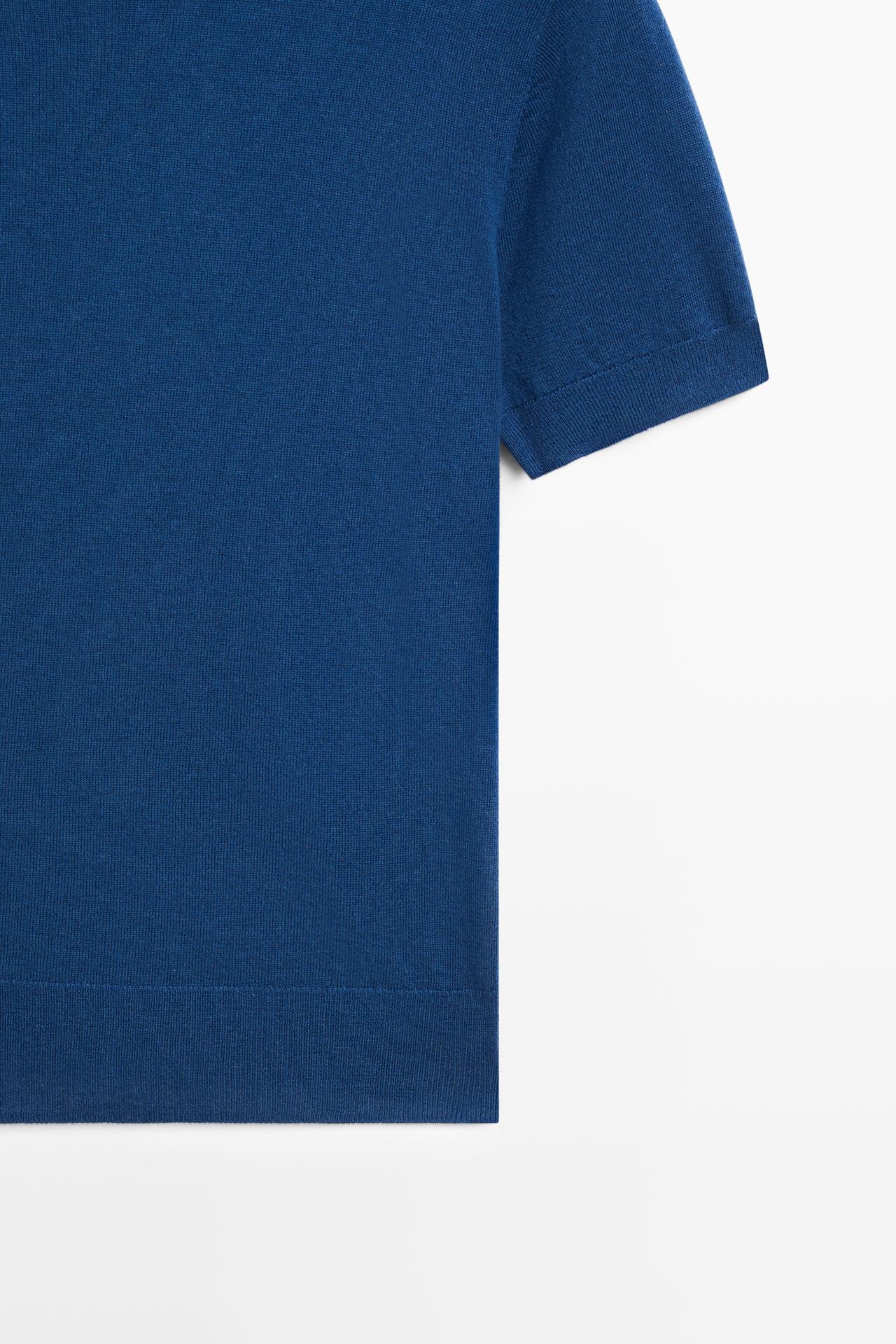 Turtleneck knit sweater — DEEP BLUE